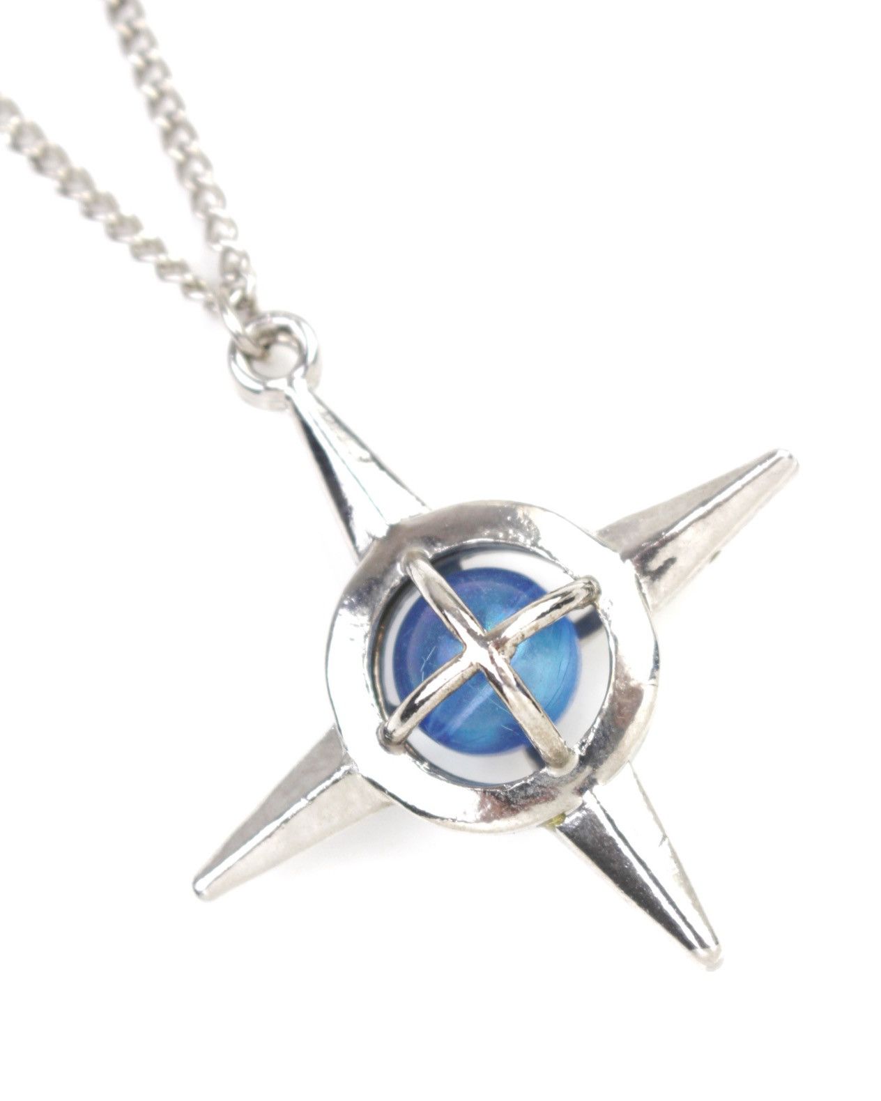 Vintage 2000S JAPANESE MADE COMPASS STAR ROTATING BLUE ORB NECKLACE Size ONE SIZE - 4 Thumbnail