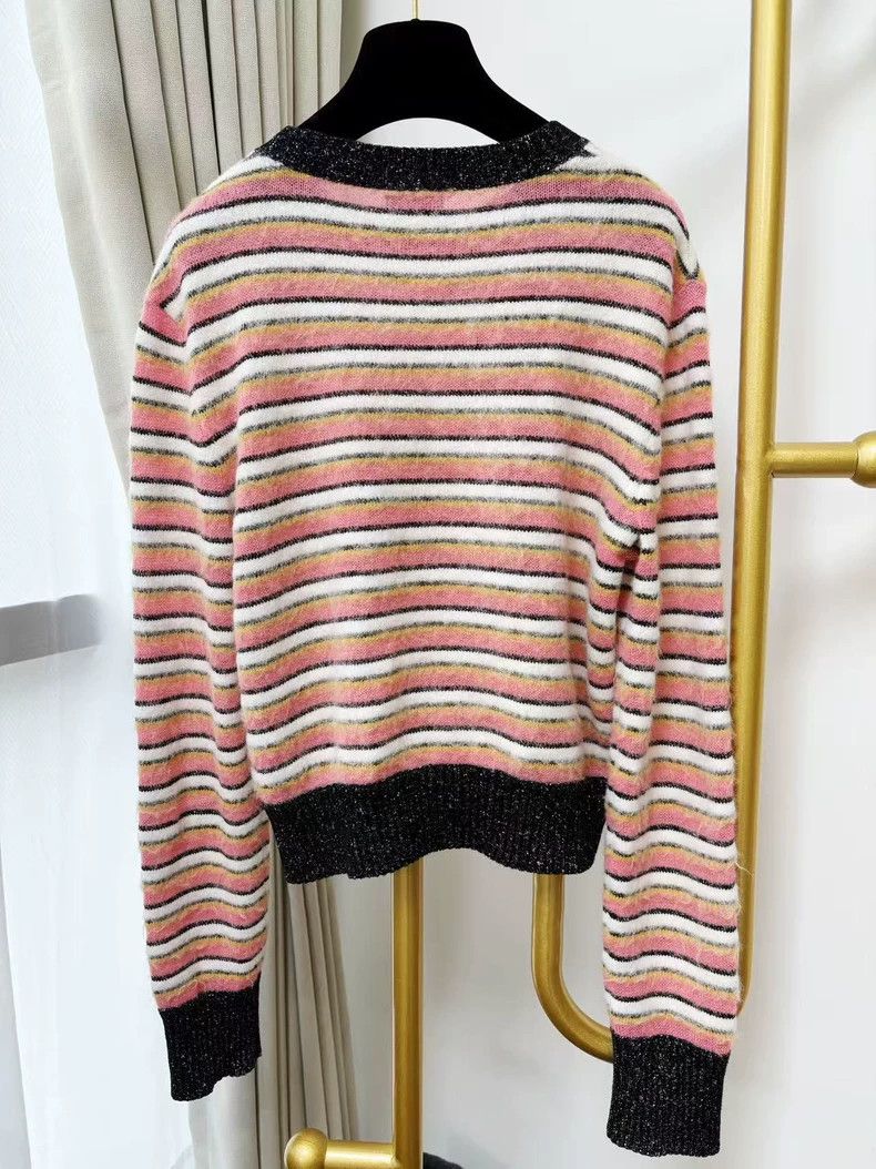 Chanel Chanel 22A color-blocked striped long-sleeved sweater Size XXS / US 00 / IT 34 - 3 Thumbnail