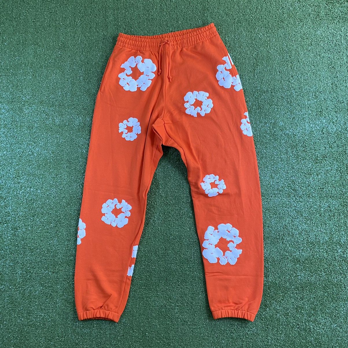 image of Denim Tears Orange Sweatpants, Men's (Size 30)