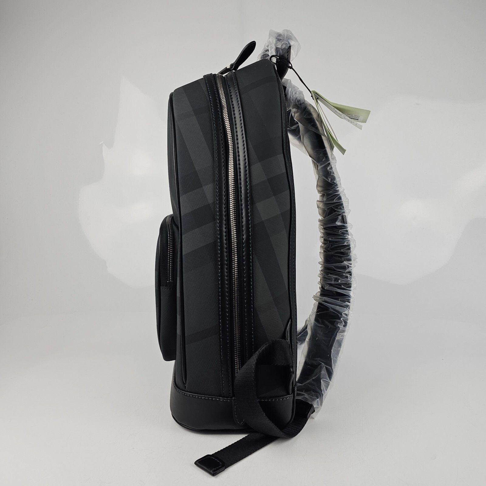 Burberry BURBERRY Rocco Charcoal Checkered E-Canvas Backpack New Size ONE SIZE - 5 Thumbnail