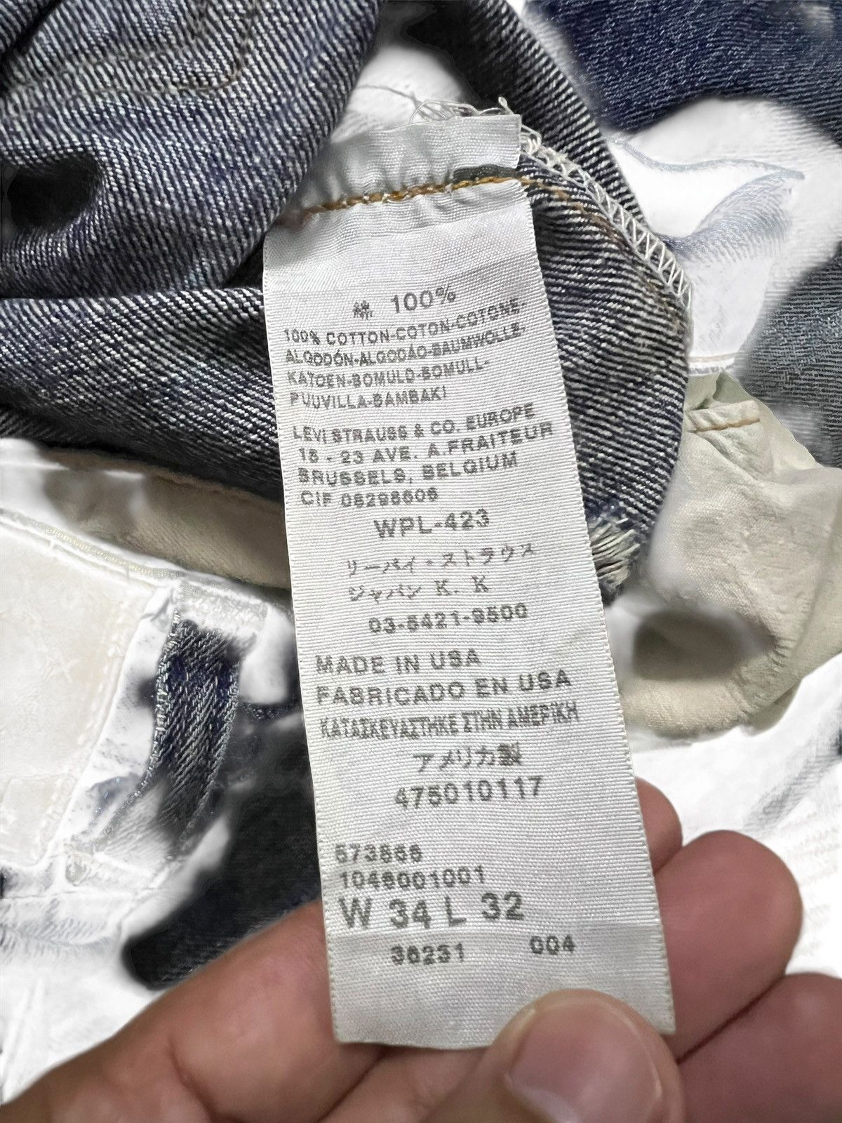Levi's Vintage Levi’s 501xx Big E Lvc 1950 Usa Distressed Jean Size US 31 - 24 Thumbnail