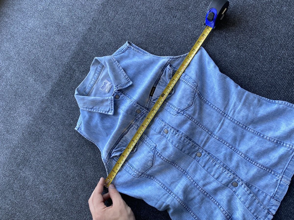 Diesel 🔥90s Diesel Tank top Shirt button up denim rare goth emo Size L / US 10 / IT 46 - 5 Thumbnail