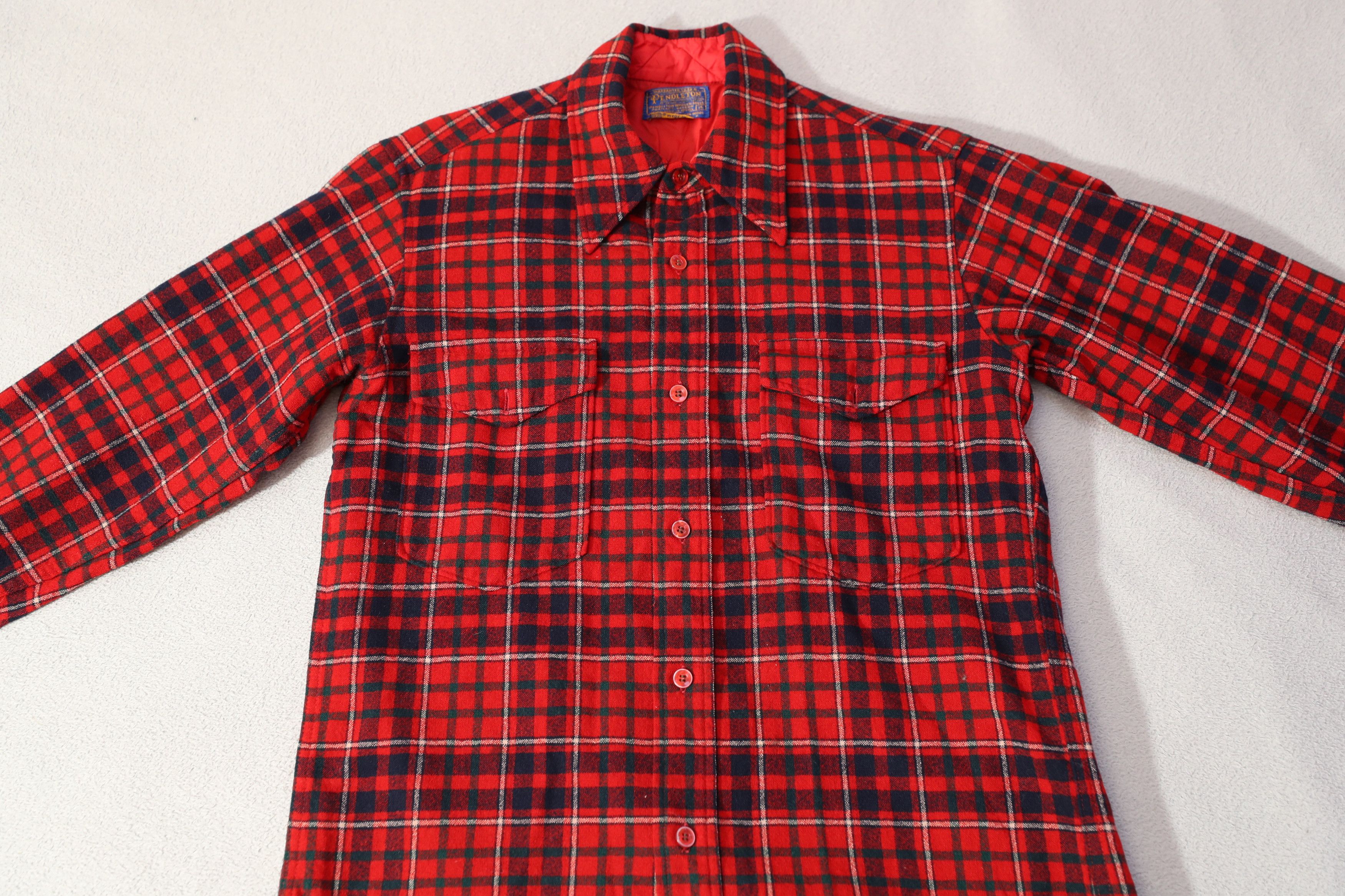 Pendleton Vintage Pendleton Wool Red Tartan Flannel (M) Size US S / EU 44-46 / 1 - 3 Thumbnail