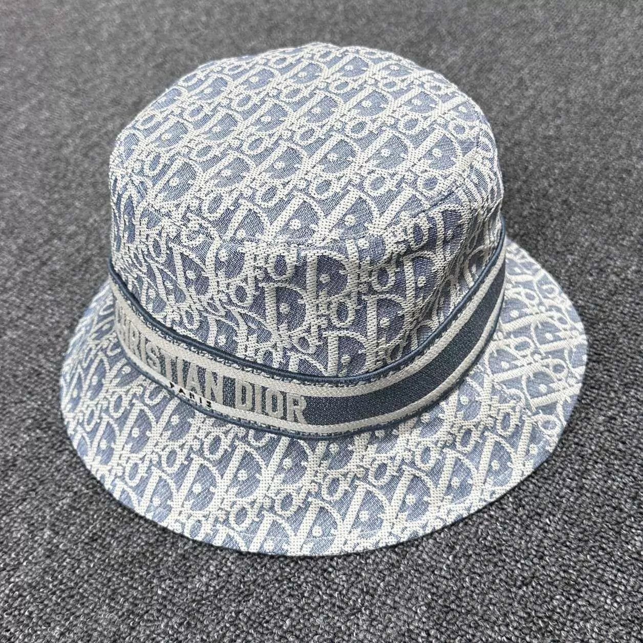 Dior Dior Blue&White All Over Print Denim Fisherman Hat Size ONE SIZE - 2 Thumbnail