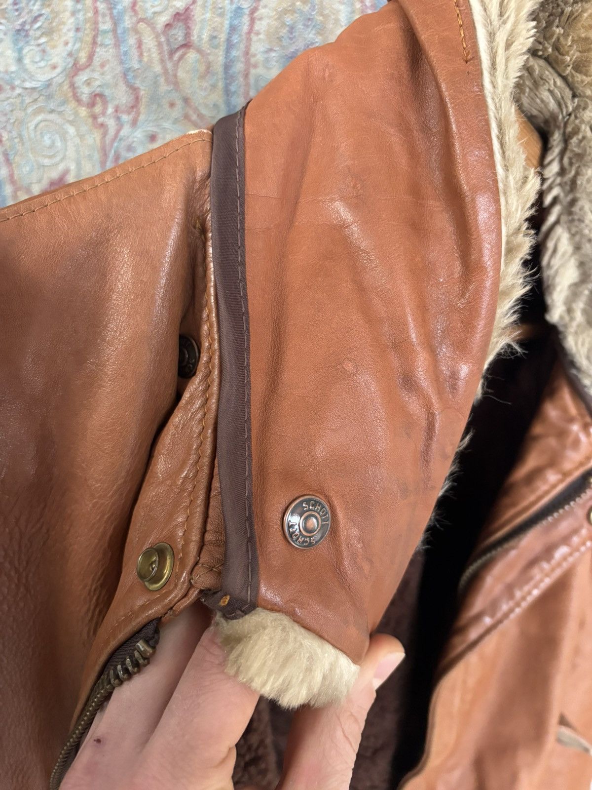 Schott Schott NYC Vintage Leather Flight Jacket Size US L / EU 52-54 / 3 - 5 Thumbnail