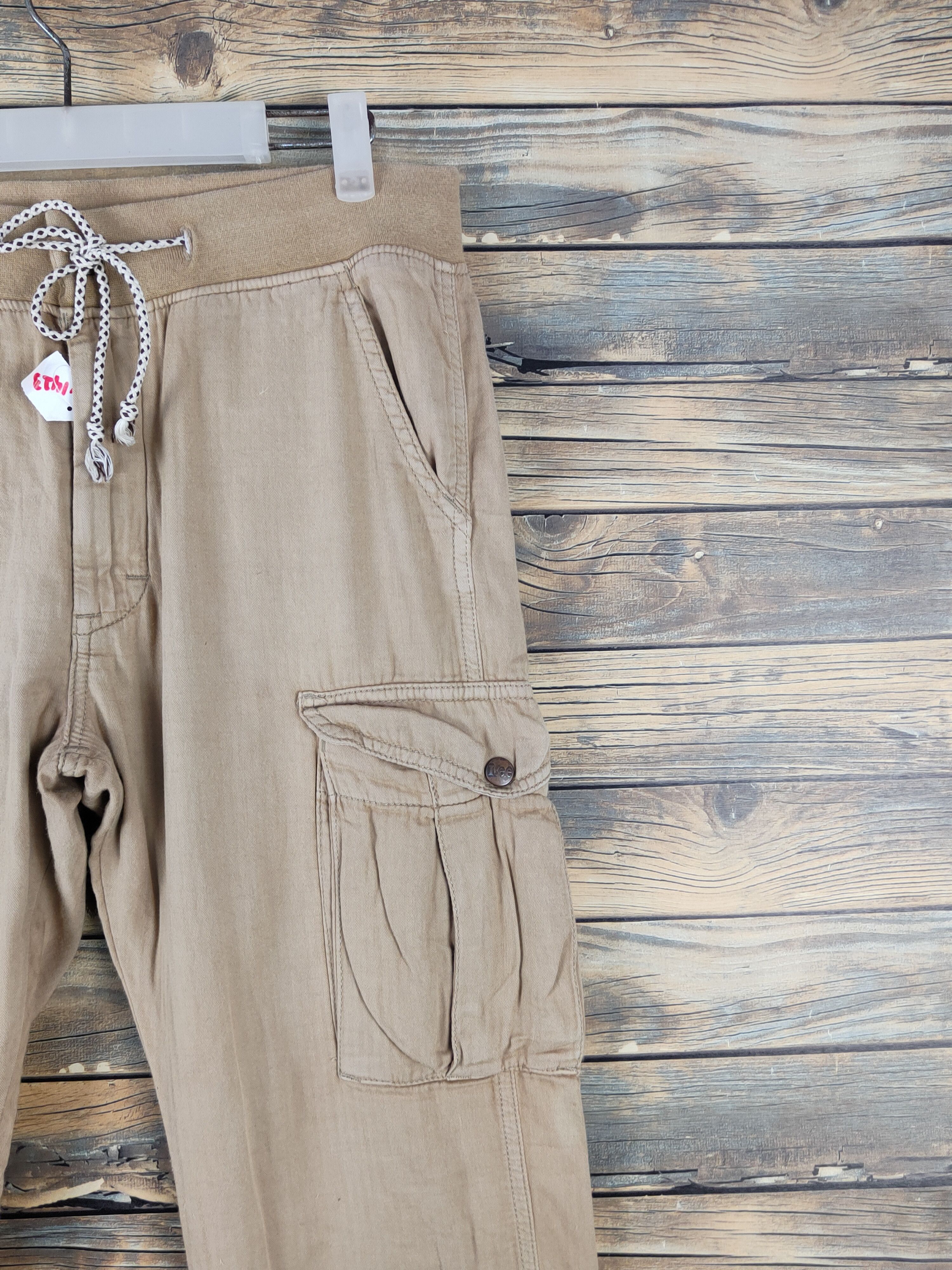 Japanese Brand Lee Brown Multipocket Tactical Cargo Pants #W1423 Size US 29 - 5 Thumbnail