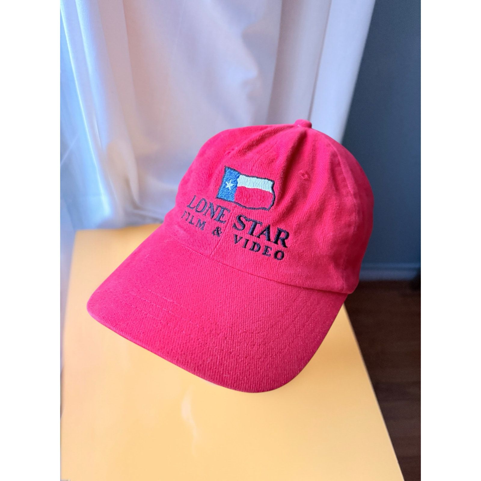Vintage Vintage 90s Lone Star Film Hat | Red Texas Flag Embroidered Size ONE SIZE - 2 Thumbnail