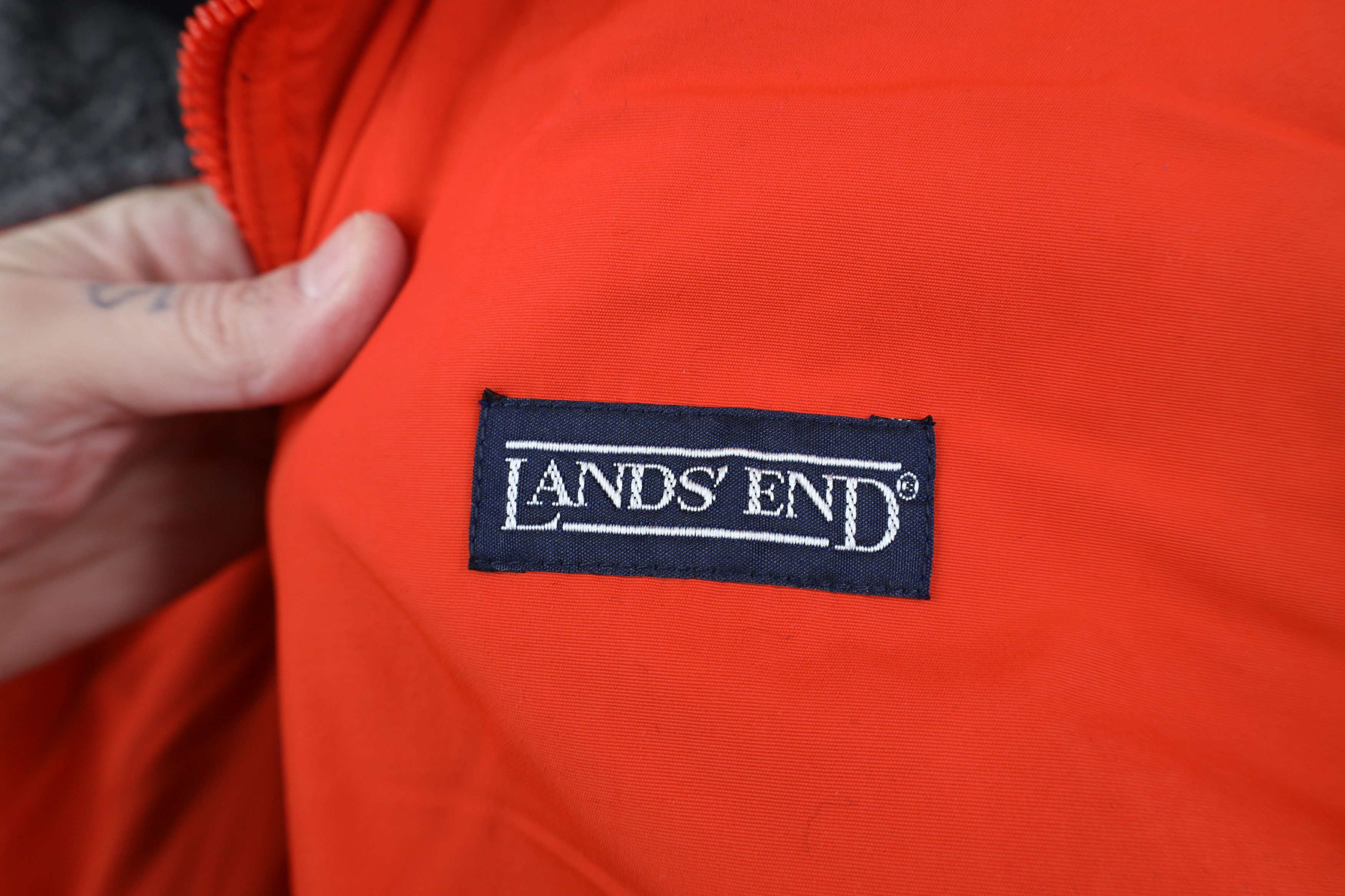 Lands' End Vintage 90s Lands End Fleece Lined Full Zip Jacket Orange Size US XXL / EU 58 / 5 - 4 Thumbnail