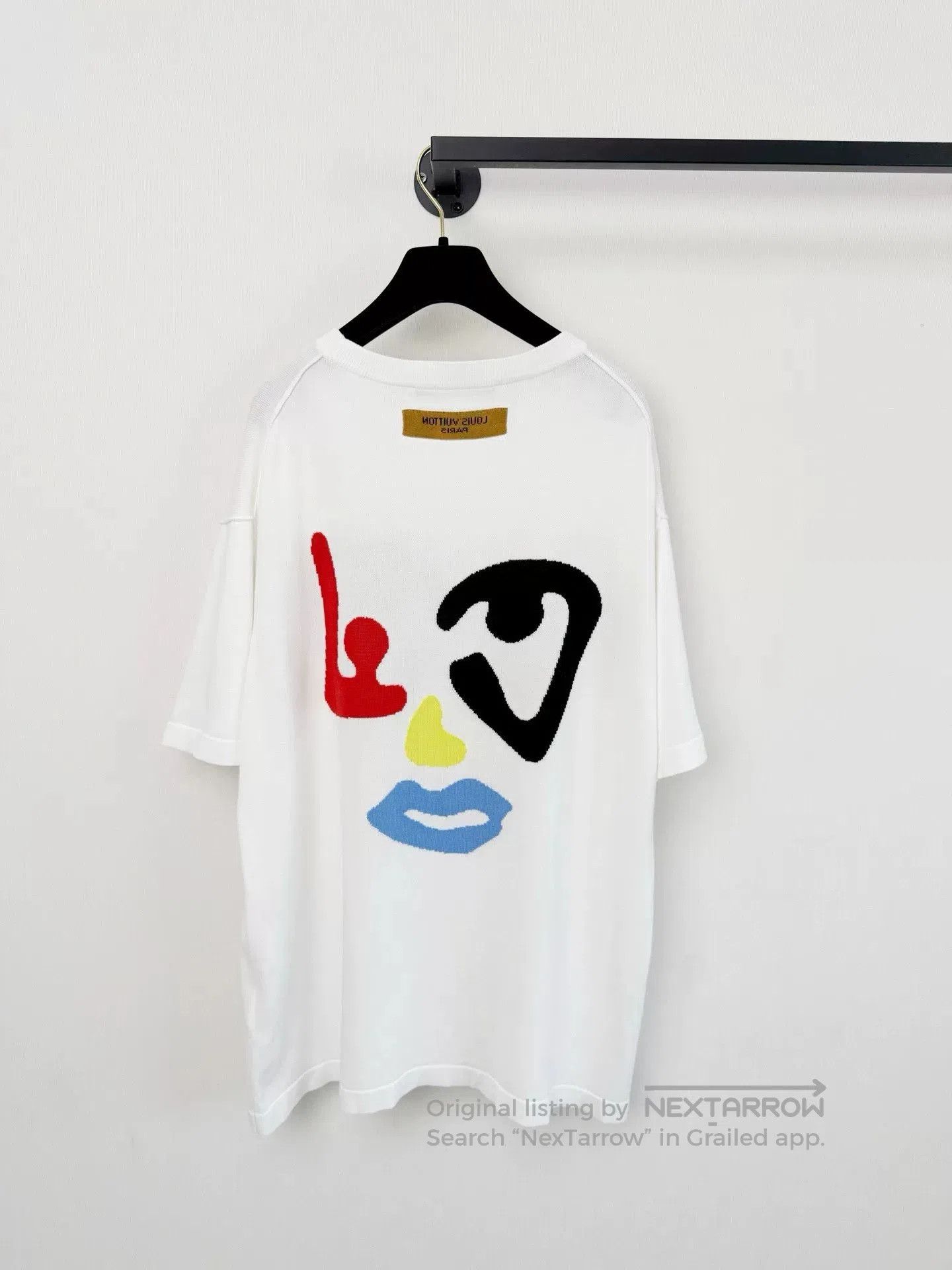Louis Vuitton Louis Vuitton White Graphic Knit T-shirt. Size US L / EU 52-54 / 3 - 5 Thumbnail