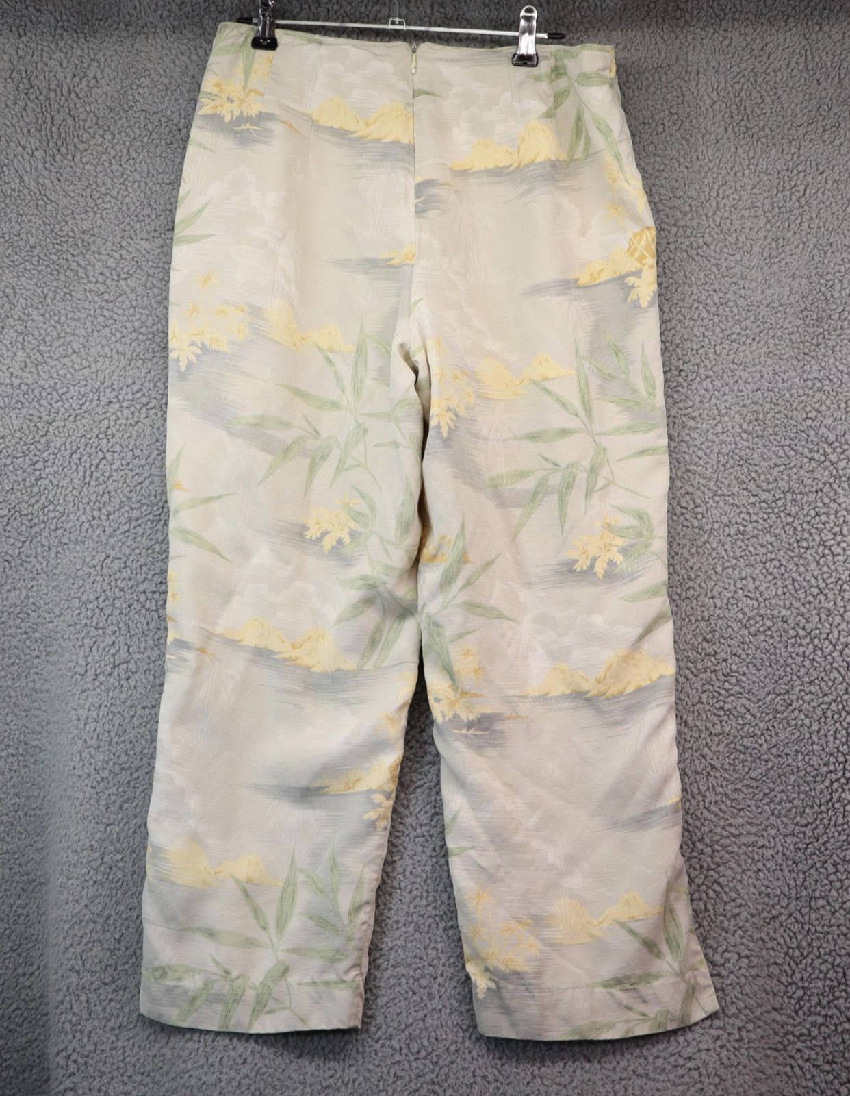 Tommy Bahama Tommy Bahama Tropical Hawaiian Print 100% Silk Pants Size 8 Size 30" / US 8 / IT 44 - 5 Thumbnail