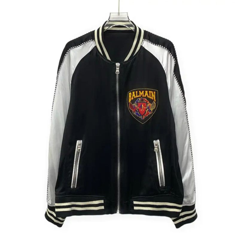 Balmain Balmain Men's Black Nylon Outerwear Jacket 0089 Size US L / EU 52-54 / 3 - 1 Thumbnail