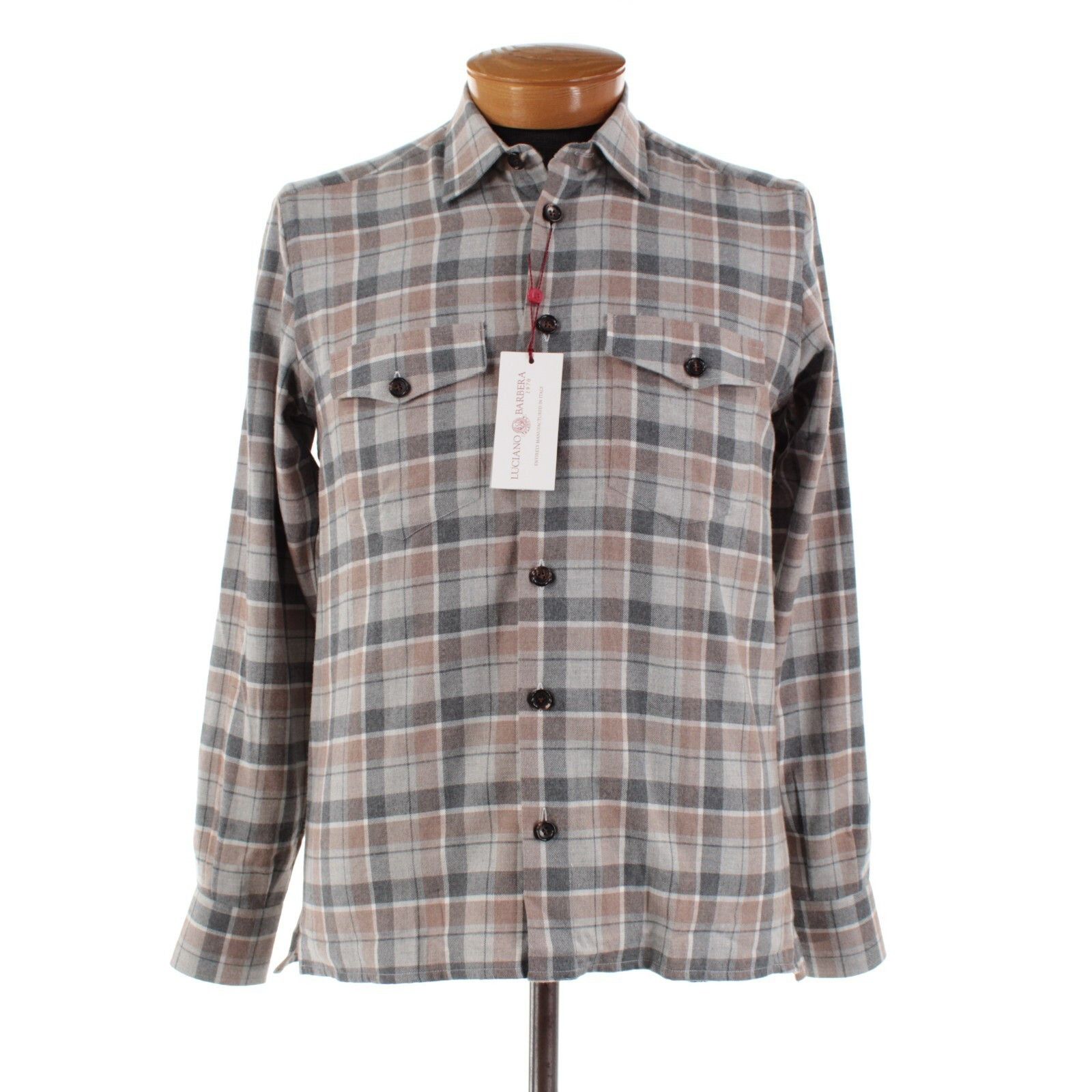 Luciano Barbera Luciano Barbera Overshirt Size S US In Gray Cotton Size US S / EU 44-46 / 1 - 1 Thumbnail