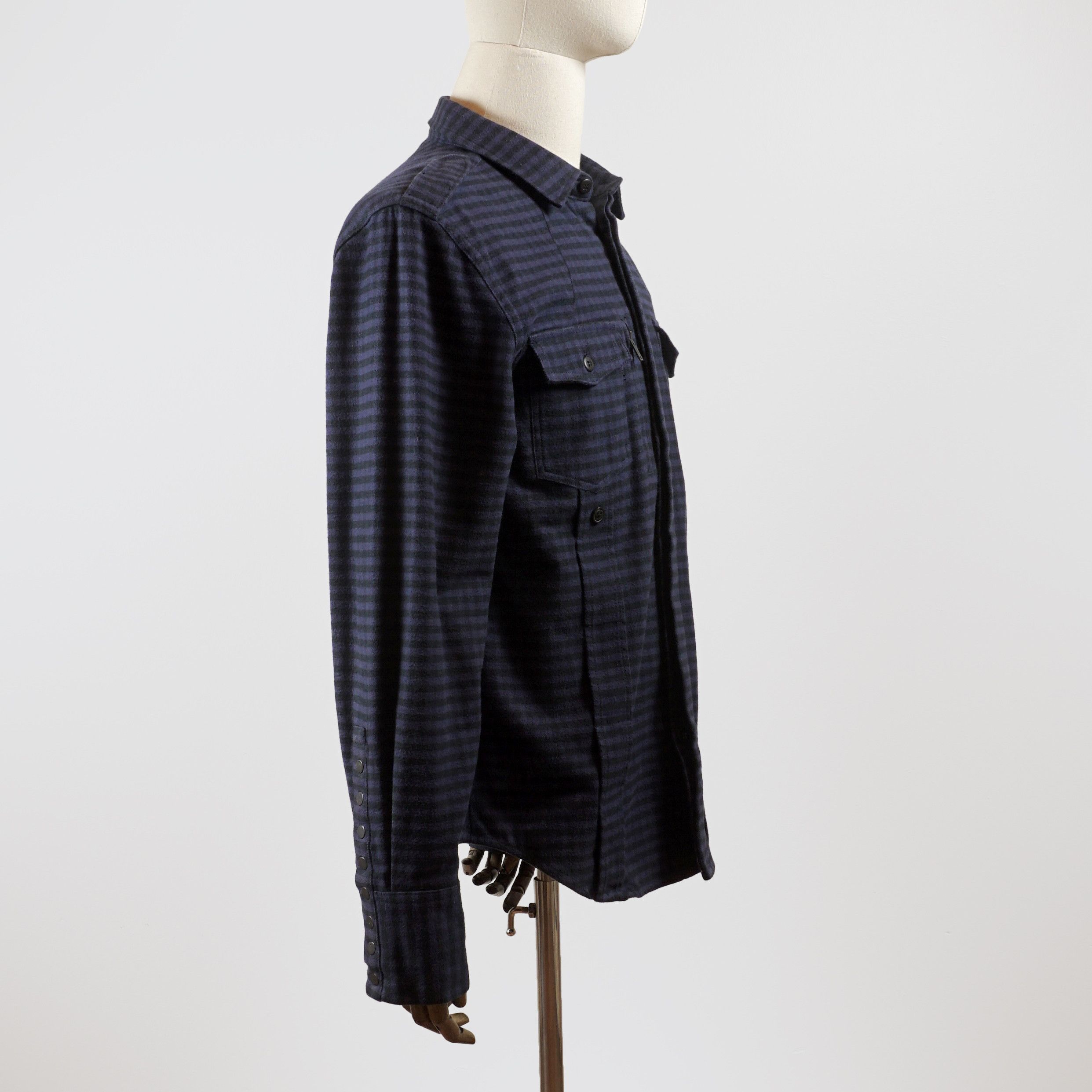 7 For All Mankind Checked Military Button-Up Shirt Size US M / EU 48-50 / 2 - 2 Thumbnail