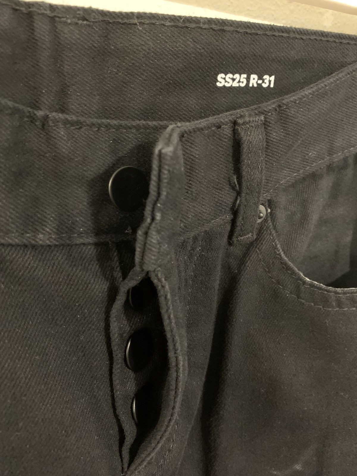 Hedi Slimane custom flared studded knee denim Size US 31 - 6 Thumbnail