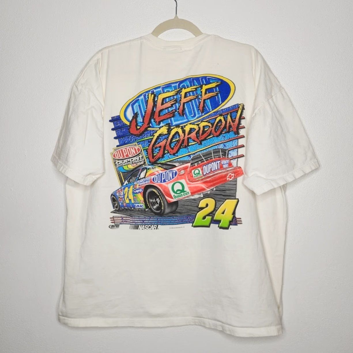 NASCAR VINTAGE Jeff Gordon Double Sided Nascar Racing Dupont 90s White AOP Shirt Unisex Adults 2XL Size US XXL / EU 58 / 5 - 5 Thumbnail