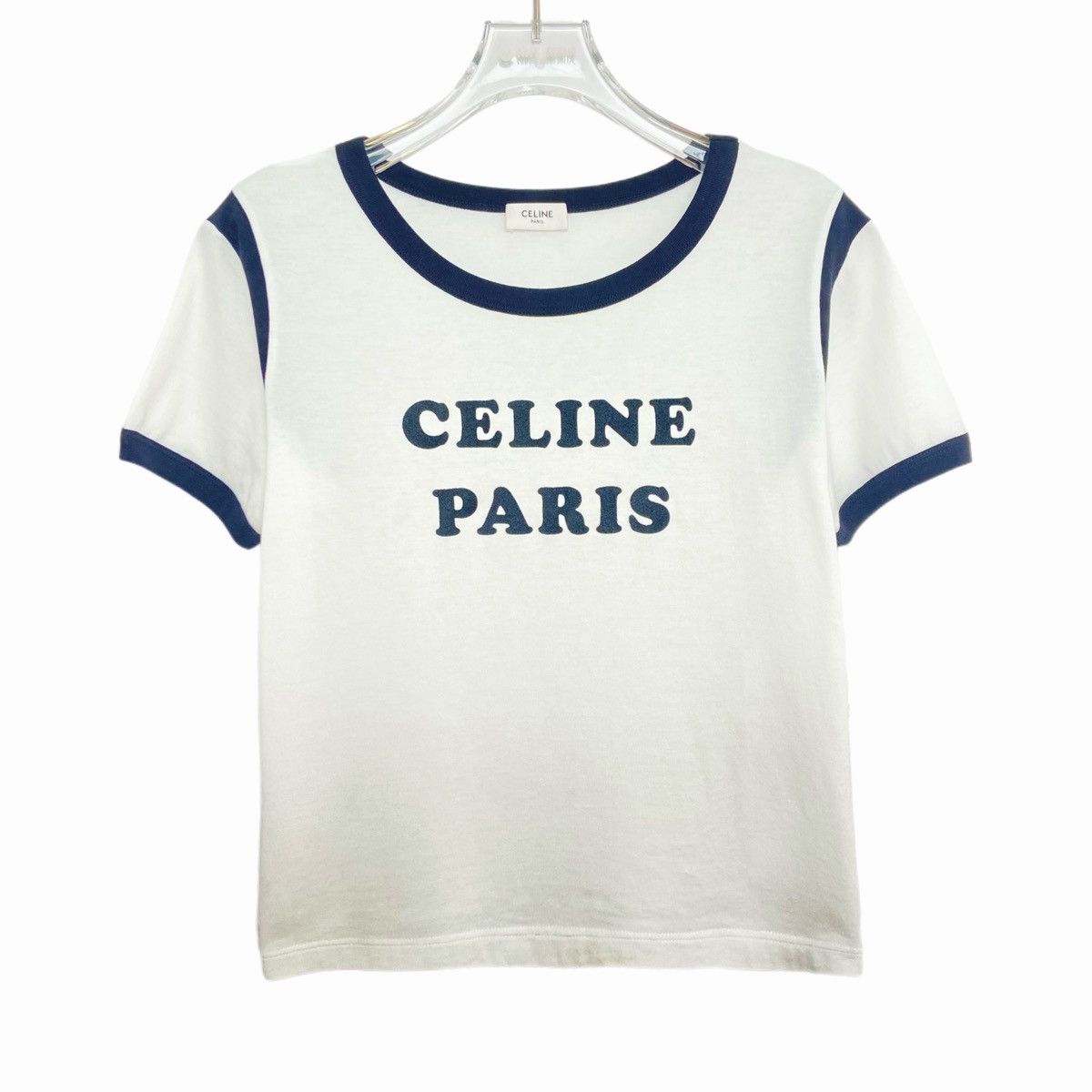 Celine CELINE Pullover Casual Cropped Short Sleeve Top K26WX Size S / US 4 / IT 40 - 1 Thumbnail