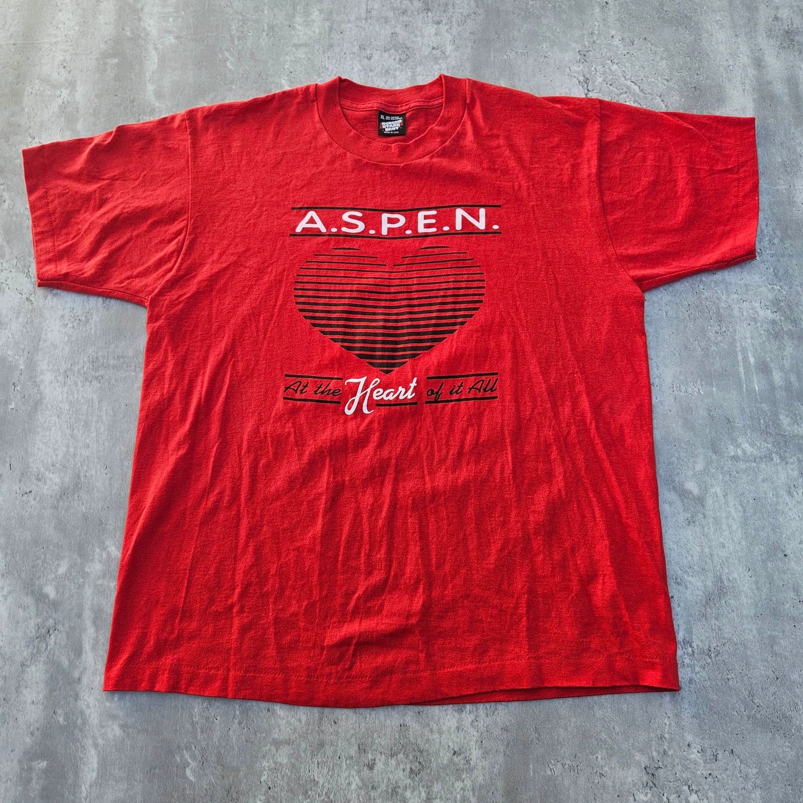 Other Vintage Aspen T-Shirt Red Size XL Sigle Stitch Travel Tee Size US XL / EU 56 / 4 - 1 Thumbnail