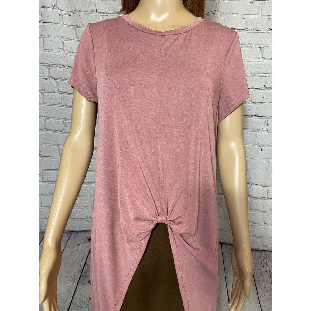 Other The Line Of Style Hi-Low Short Sleeve Pink Top Size L Size L / US 10 / IT 46 - 2 Thumbnail