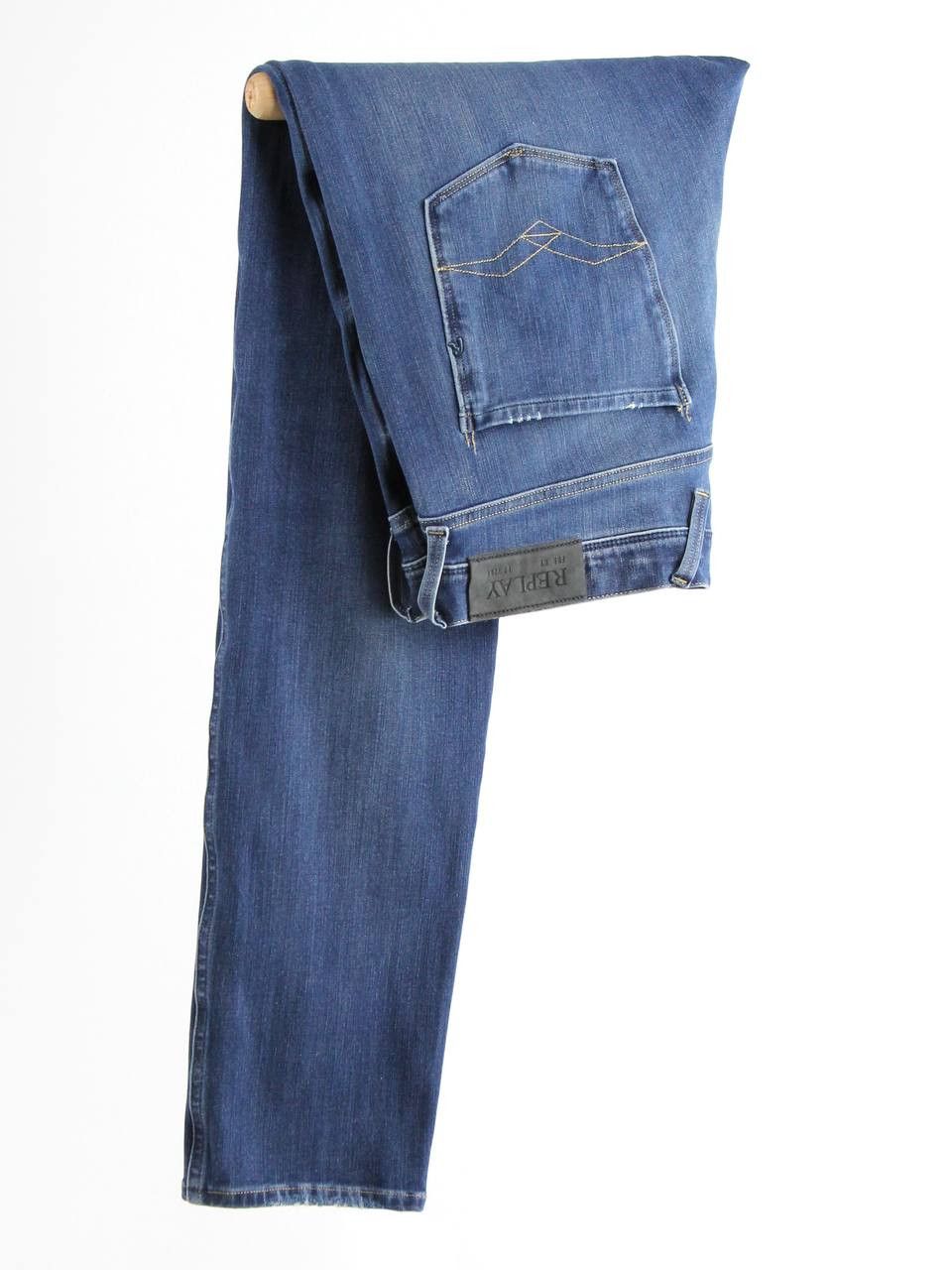 Replay REPLAY Blue Hyperflex jeans Size US 33 - 1 Thumbnail