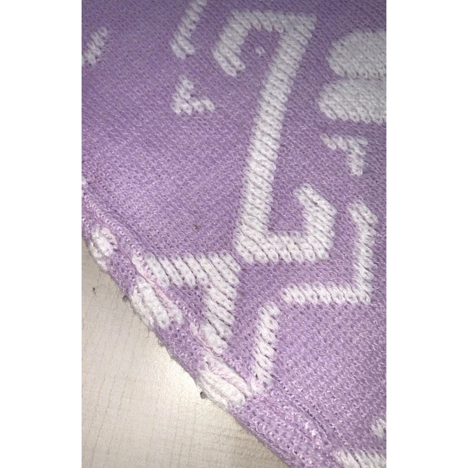 Vintage VINTAGE Distinctive Sportswear Purple Floral High Neck Knit Sweater Medium Women Size M / US 6-8 / IT 42-44 - 6 Thumbnail