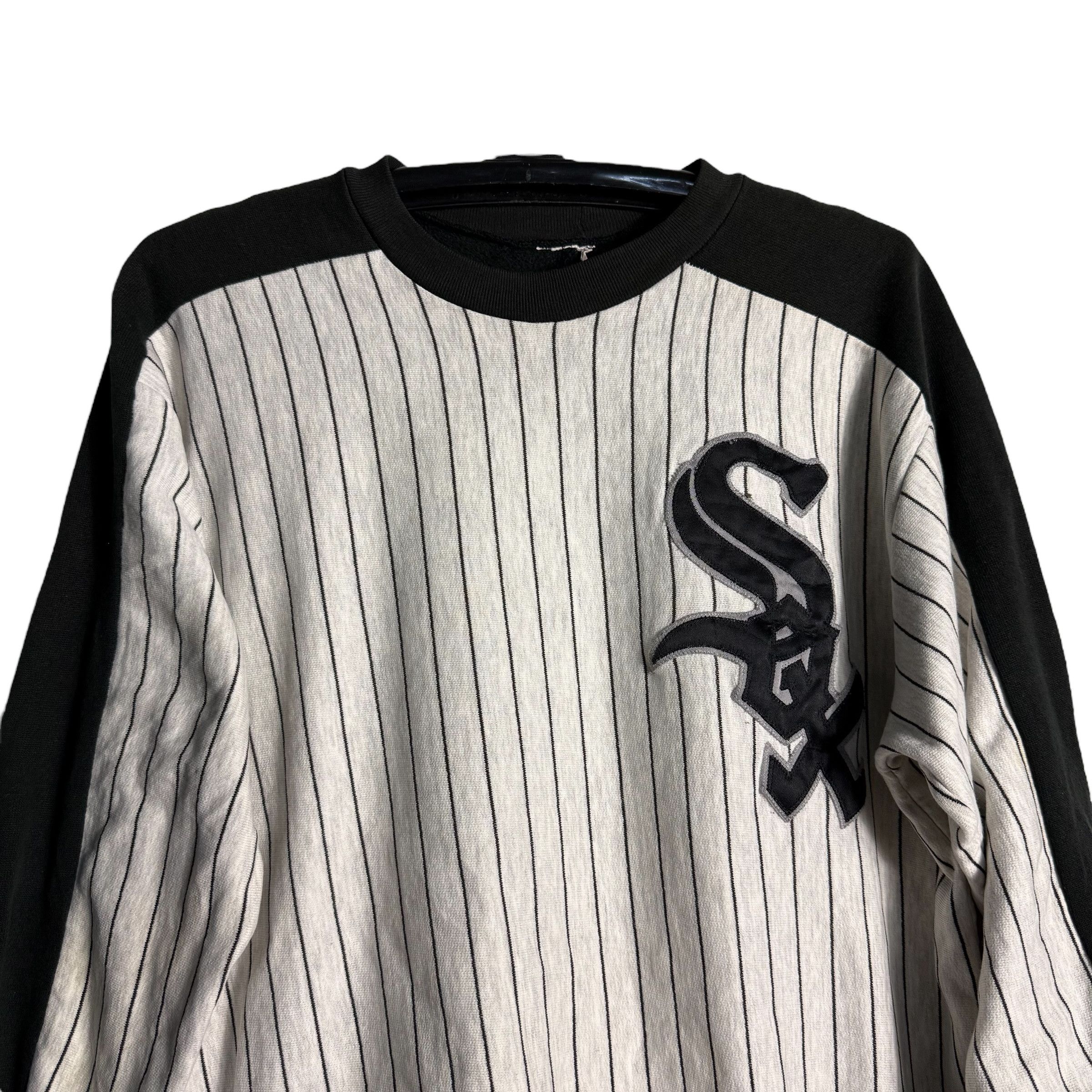MLB 🔥RARE🔥Vtg Chicago White Sox Stripes Majestic Sweatshirt Size US M / EU 48-50 / 2 - 2 Thumbnail