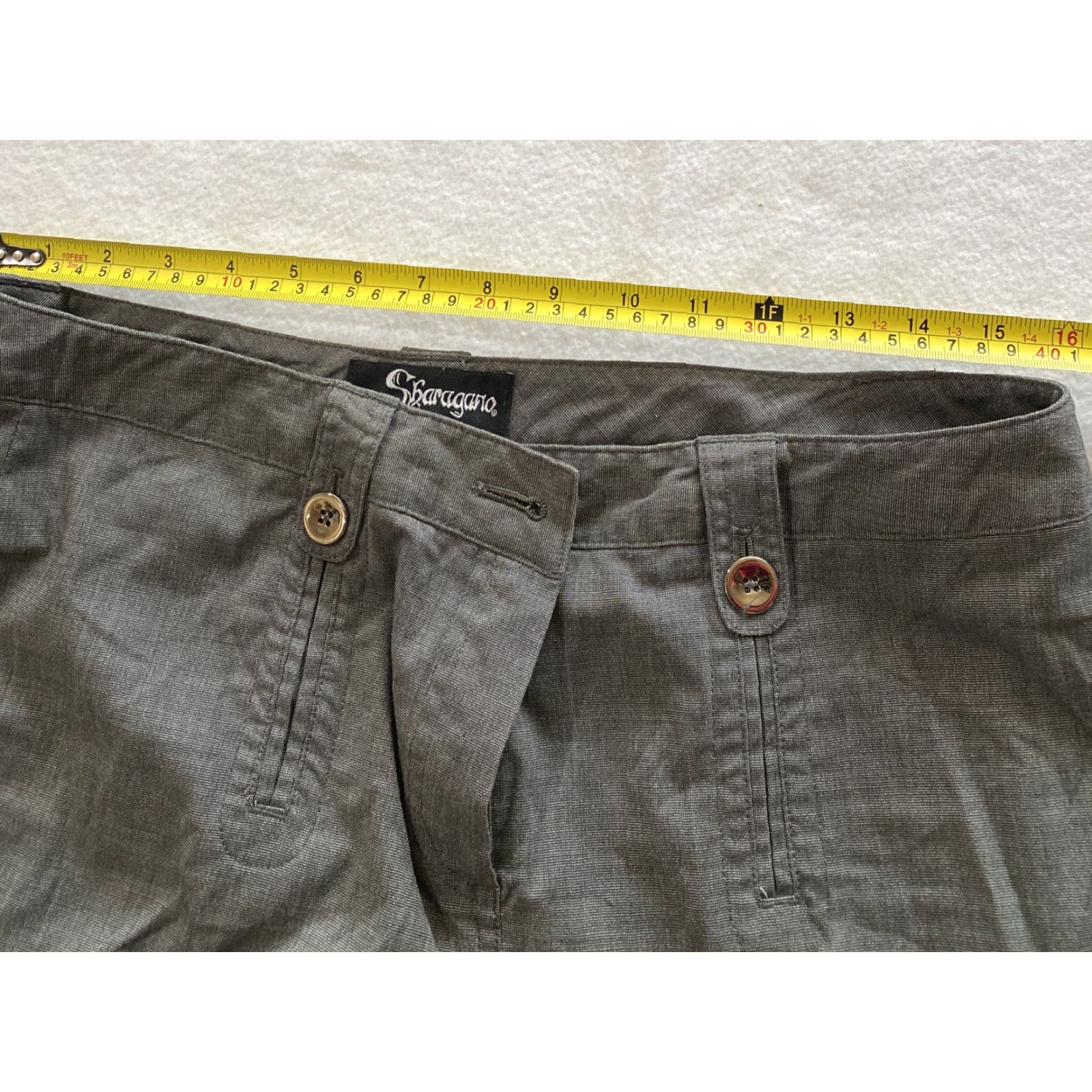 Vintage Sharagano Dress Pants Women Gray 12 Pants/ 17-26 Dress Pants Work 32 in Inseam Womens Mens? Size 34" / US 12 / IT 48 - 6 Thumbnail