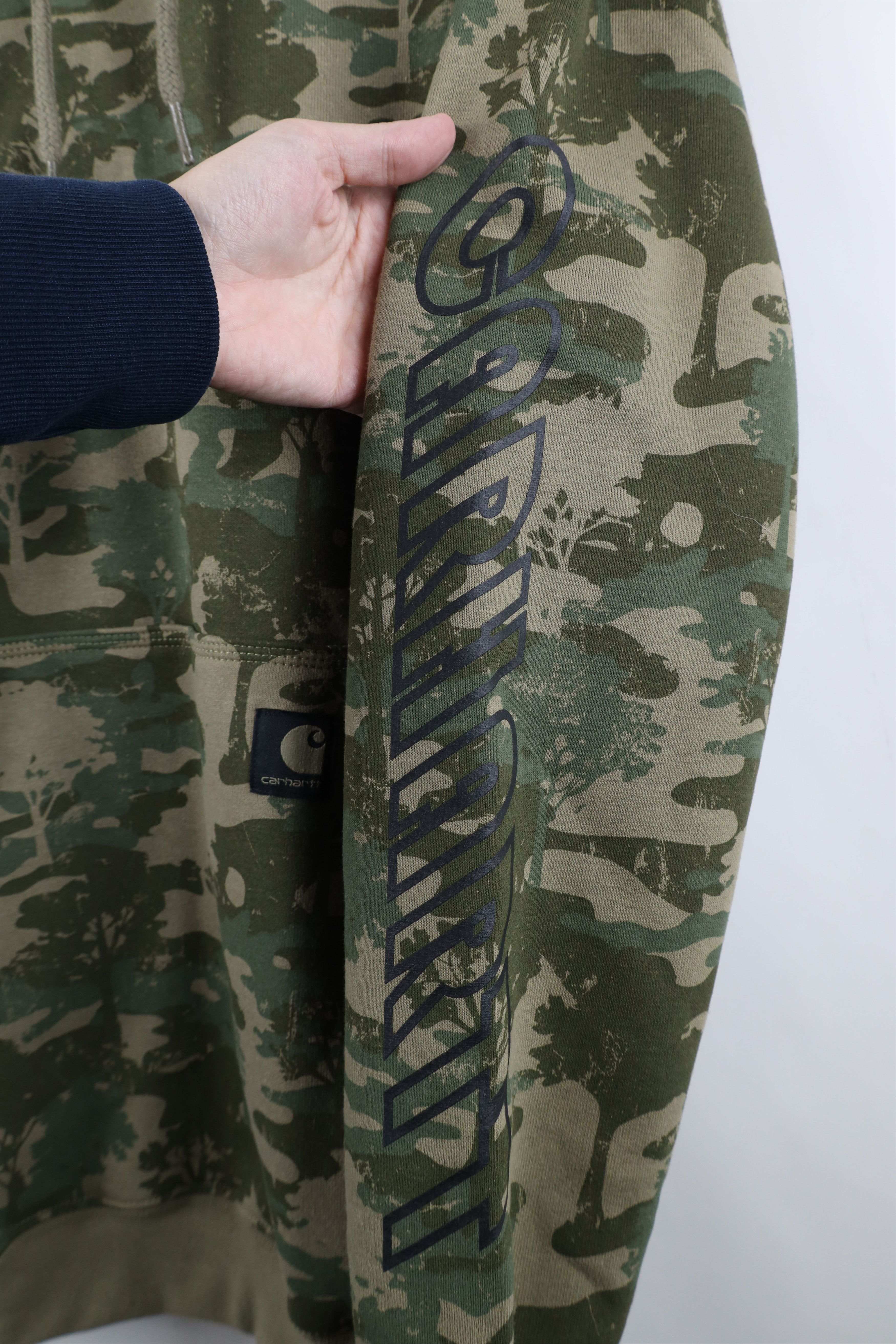 Carhartt New Carhartt Loose Fit Camouflage Hoodie Sweatshirt Green Size US S / EU 44-46 / 1 - 4 Thumbnail