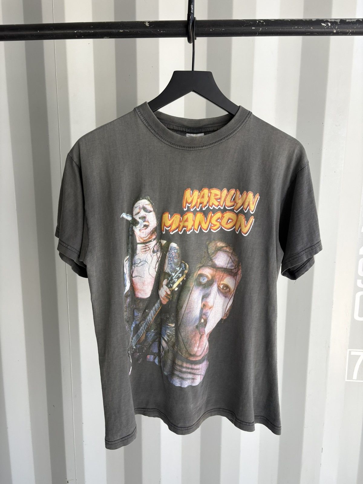 Band Tees Vintage Marilyn Manson Shirt Faded Distressed Grunge Band Size US M / EU 48-50 / 2 - 1 Thumbnail