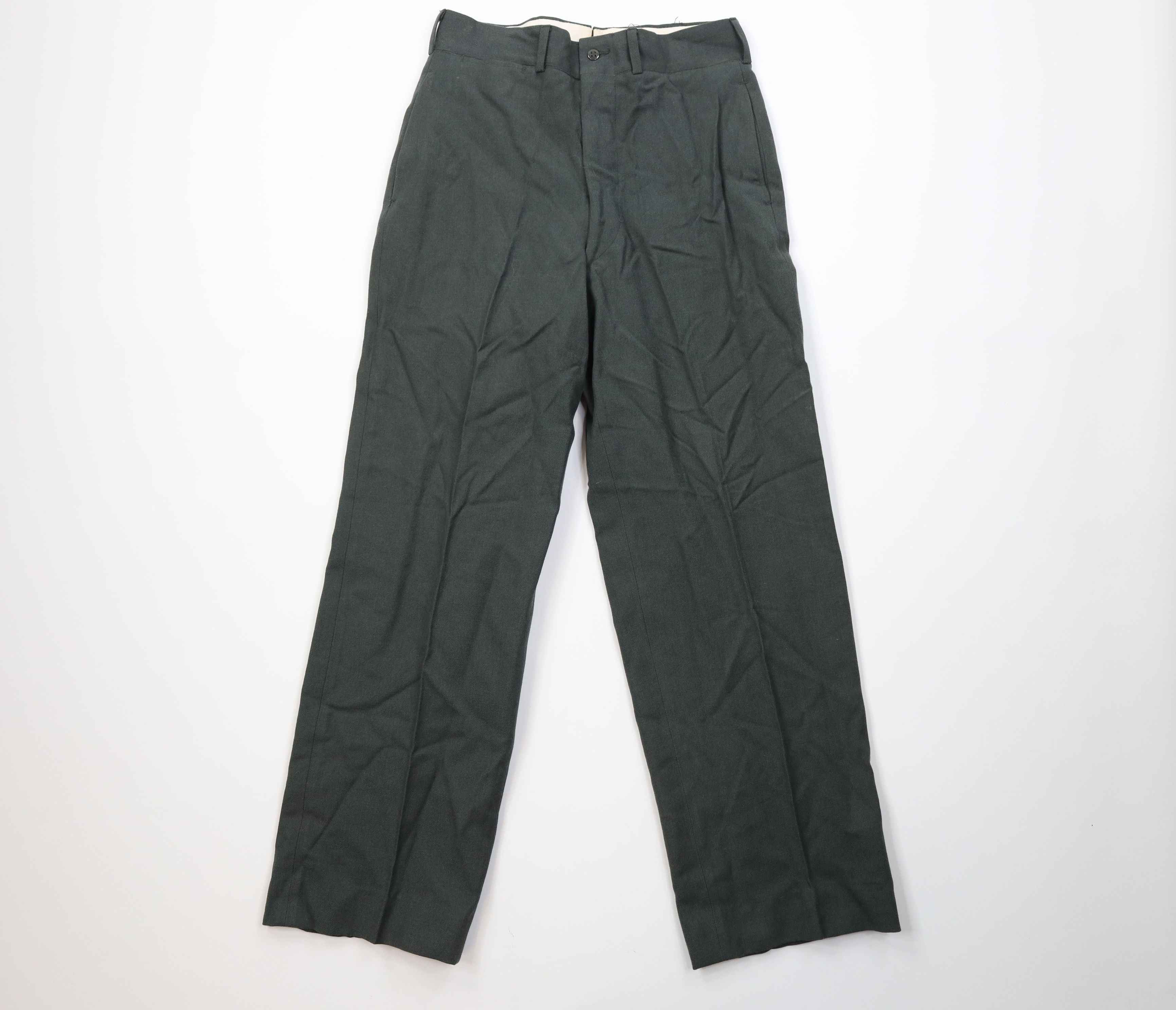 Vintage Vintage 50s Korean War Army Green 44 Wide Leg Pants USA USGI Size US 31 - 1 Thumbnail