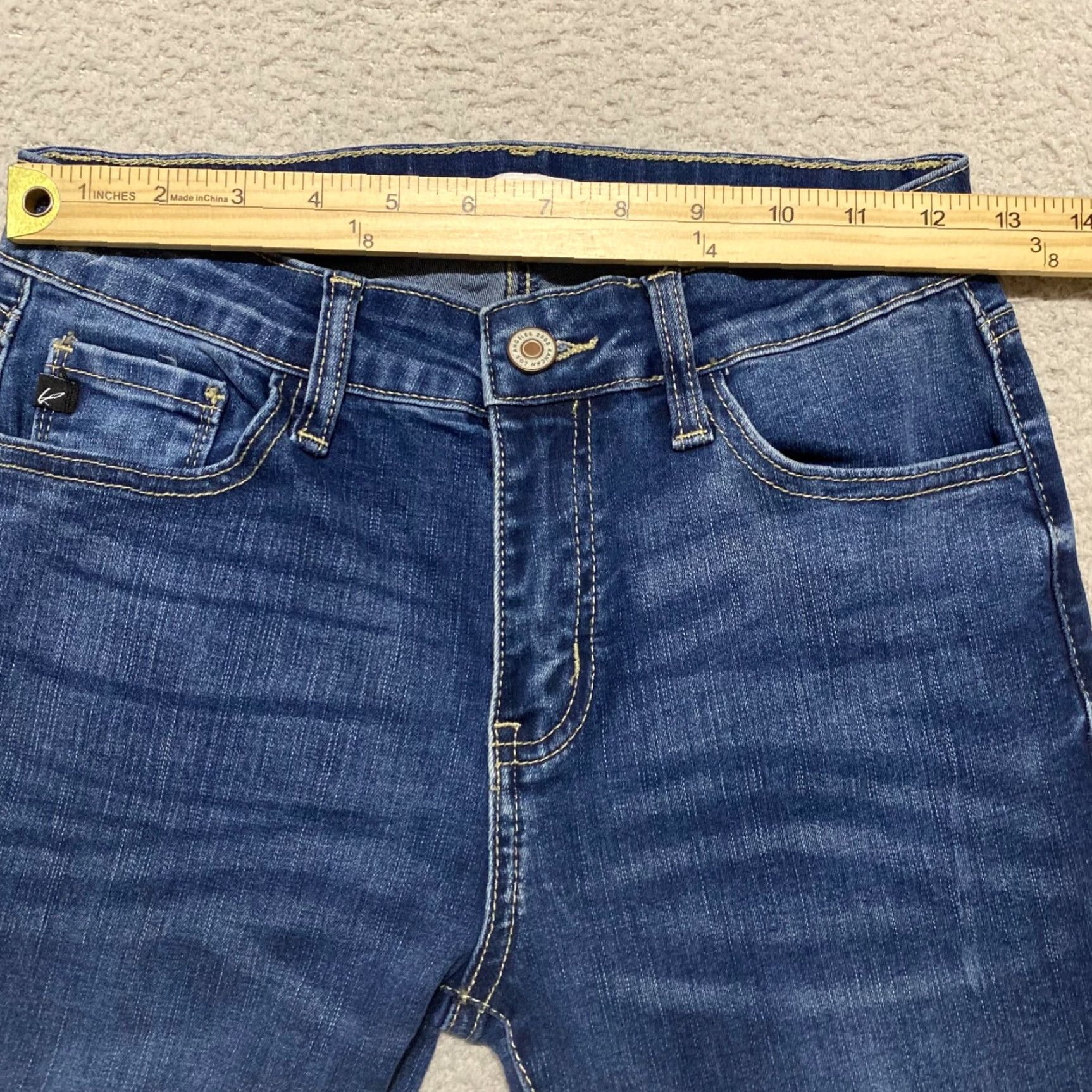 Vintage VINTAGE Kancan Jeans Womens Denim Mid Rise Dark Wash Skinny Leg 26 Blue Womens Jeans Size 42" / US 20 - 5 Thumbnail