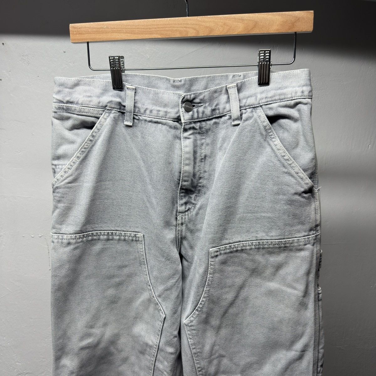 Carhartt Wip Carhartt WIP Faded Grey Single Knee Pants ERD Grunge Chrome Size US 31 - 3 Thumbnail