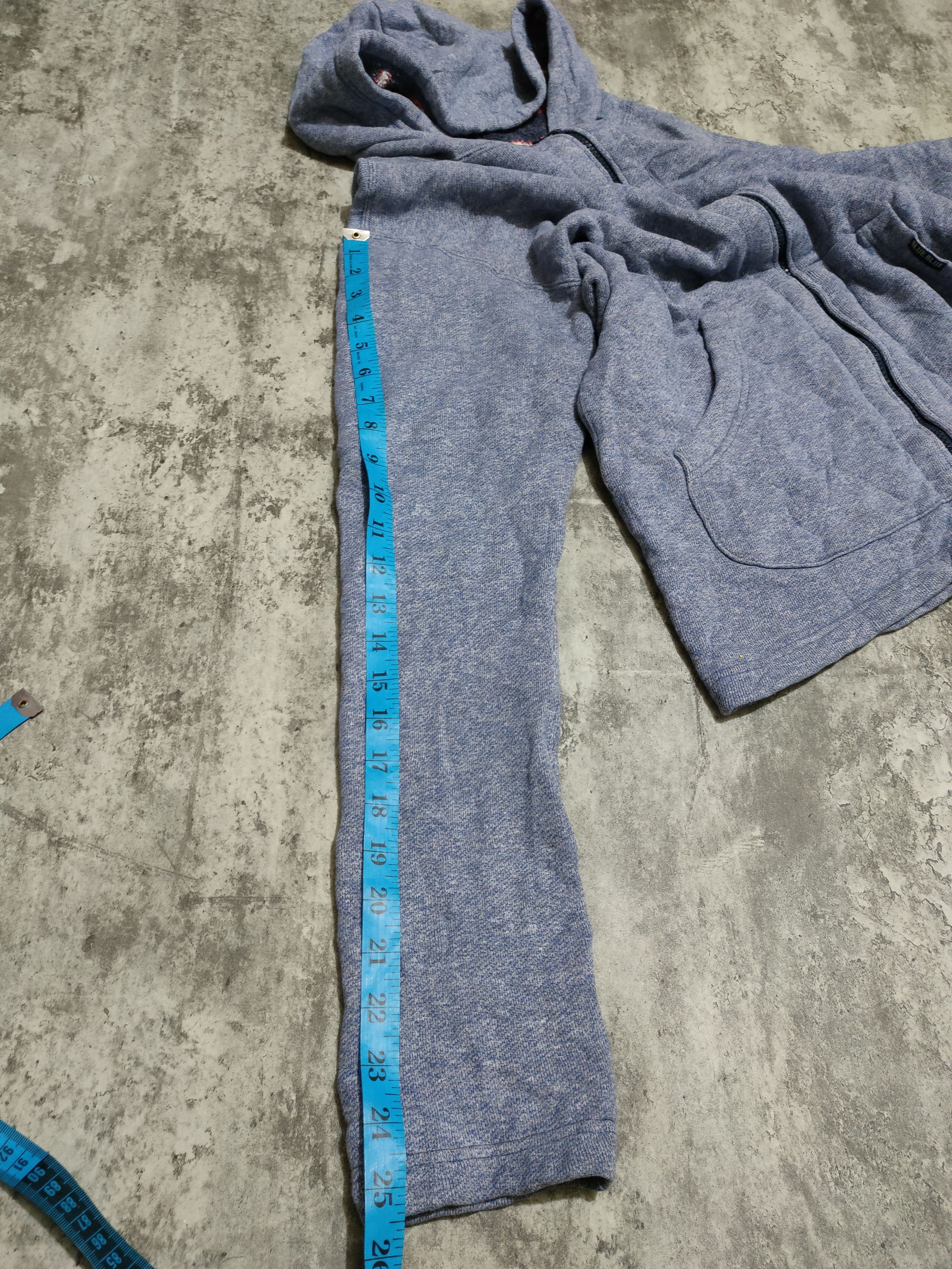 Blue Blue Japan × Japanese Brand × Vintage 🔥 Vintage Blue Blue Japan Recycle fiber zip Hoodie Size US L / EU 52-54 / 3 - 13 Thumbnail