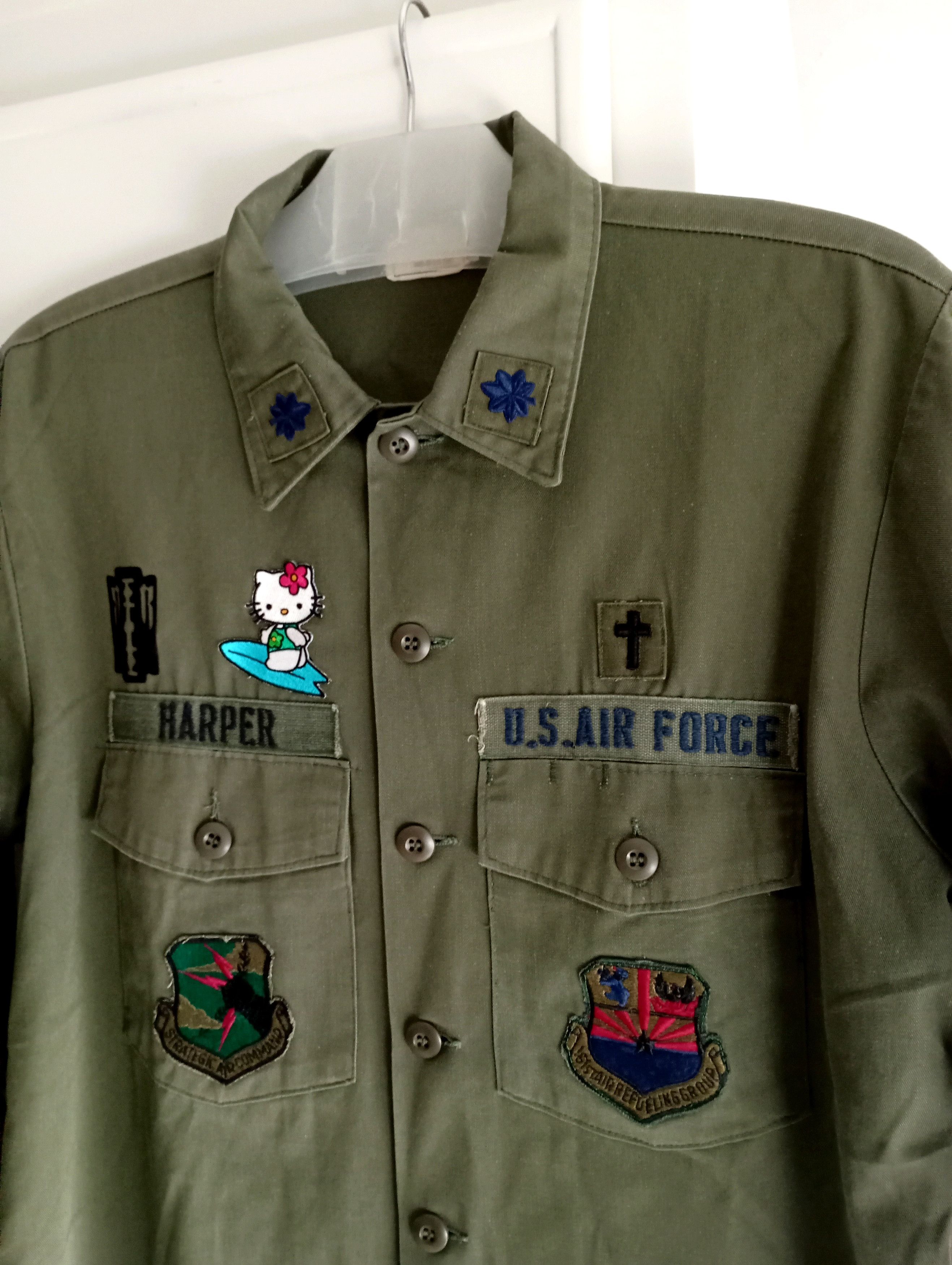Vintage Vintage Military Harper US Air Force Button ups Shirt Size US L / EU 52-54 / 3 - 3 Thumbnail