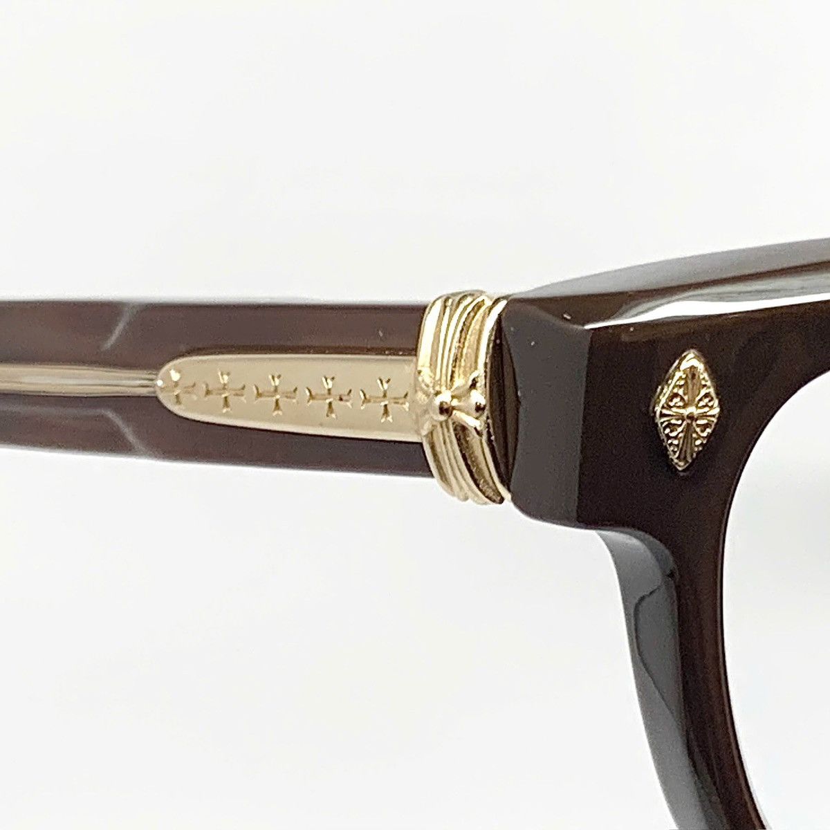 Chrome Hearts Chrome Hearts Glasses Pen15 Brown/Gold Size ONE SIZE - 7 Thumbnail