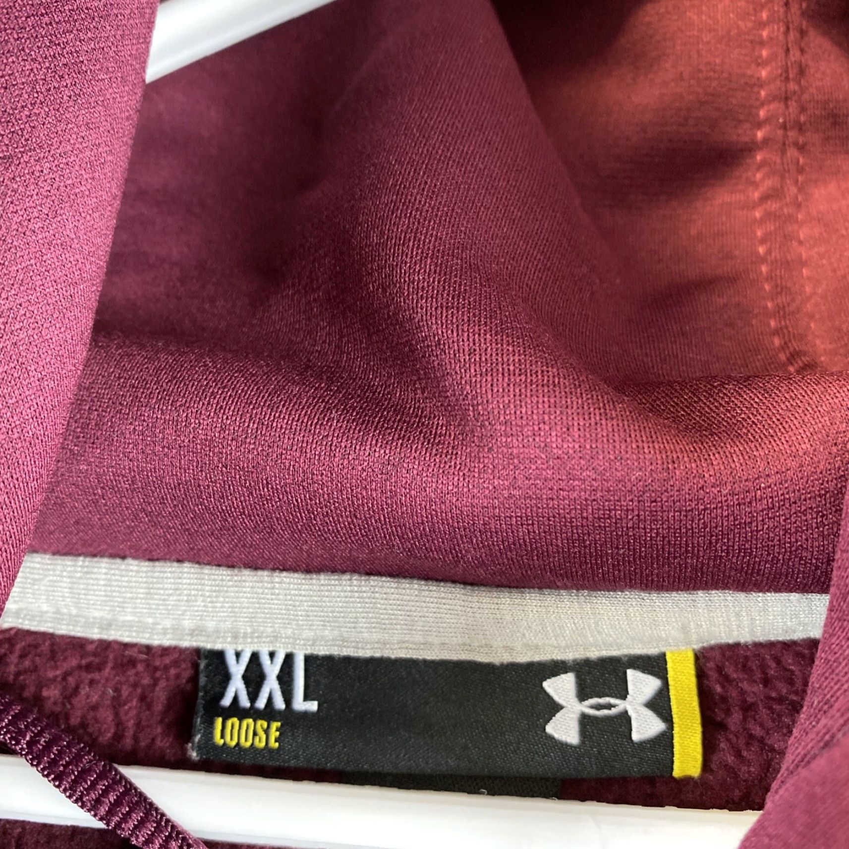 Under Armour VINTAGE Under Armour Hoodie Men's XXL Pullover Fleece Maroon 52-22 Sweatshirt Sportswear Size US XXL / EU 58 / 5 - 3 Thumbnail