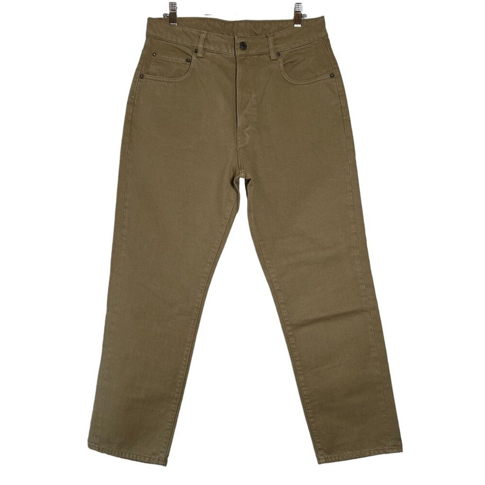 image of NWT 6397 Shorty Jeans High Rise Size 30 X 28 Button Fly Crop in Brown, Women's