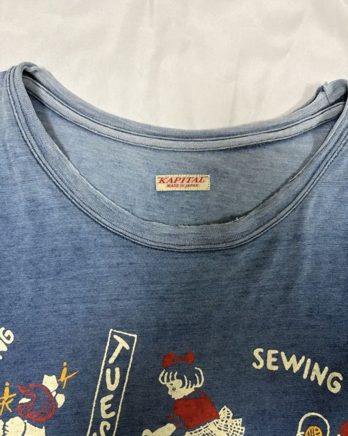 Kapital Kapital Rare Indigo Faded T-Shirts Size US XL / EU 56 / 4 - 3 Thumbnail