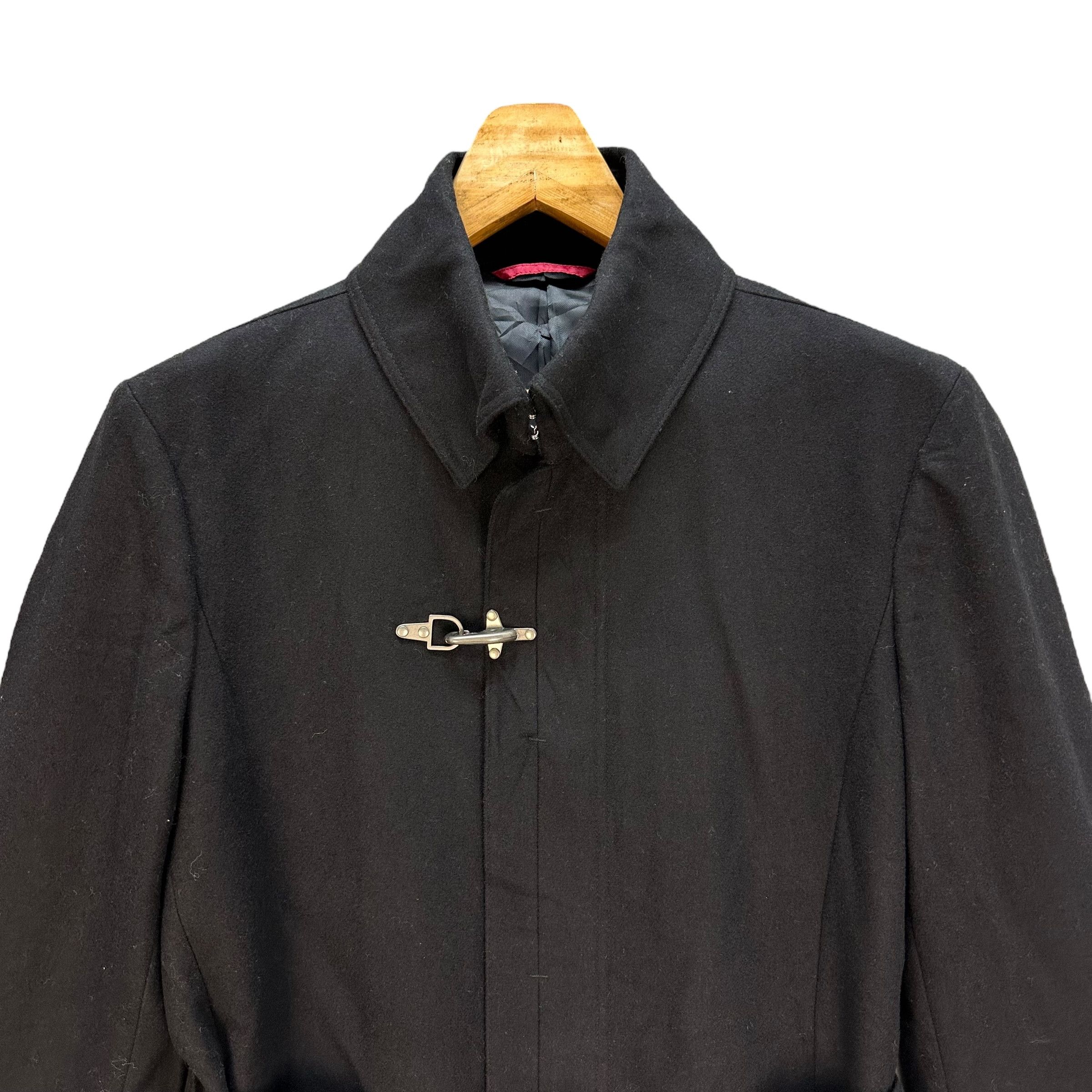semanticdesign SEMANTIC DESIGN Black Wool Belted Jacket #A53-1223 Size M / US 6-8 / IT 42-44 - 2 Thumbnail