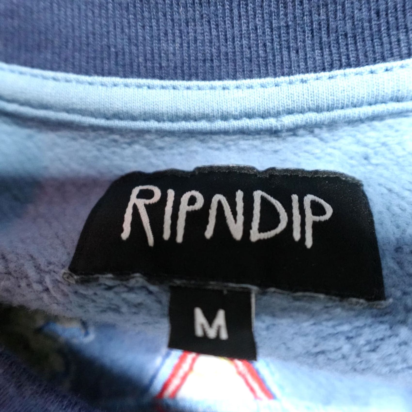 RIPNDIP VINTAGE RIPNDIP Sweatshirt Mens Crew Neck Long Sleeve Blue Embroidered Cat Pyramid Double Sided M Size US M / EU 48-50 / 2 - 7 Thumbnail