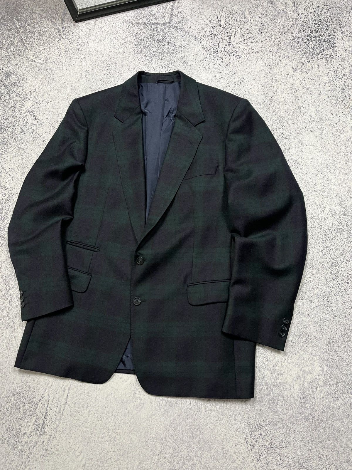 Burberry × Vintage Vintage Burberrys 90’s Wool Blazer Plaid Jacket Nova Check Size US L / EU 52-54 / 3 - 4 Thumbnail