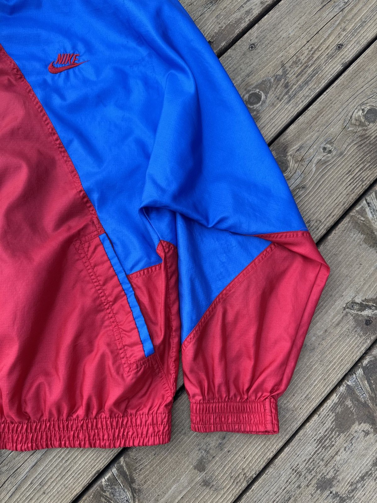 Nike VTG Nike Windbreaker Jacket Mens XL Black 90s Colorblock Size US XL / EU 56 / 4 - 2 Thumbnail