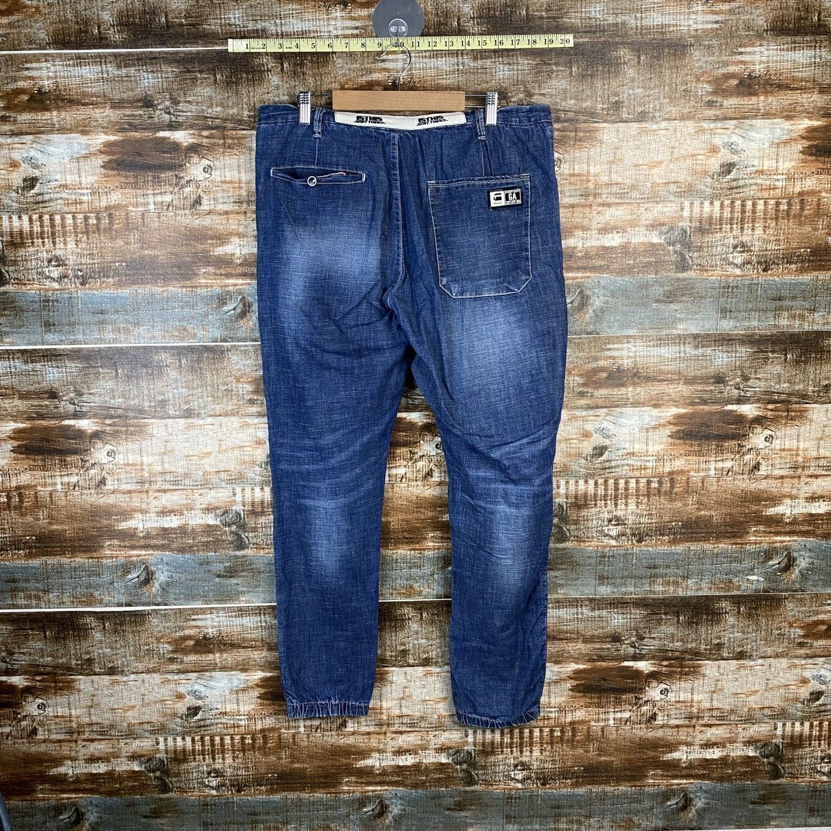 Japanese Brand DL Raw Blue Vintage faded Denim Pants #C1252 Size US 35 - 14 Thumbnail
