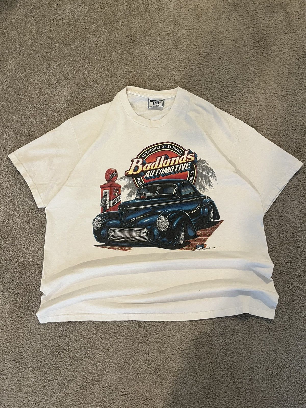 Lee 1992 Badlands Automotive white tee Size US XL / EU 56 / 4 - 1 Thumbnail