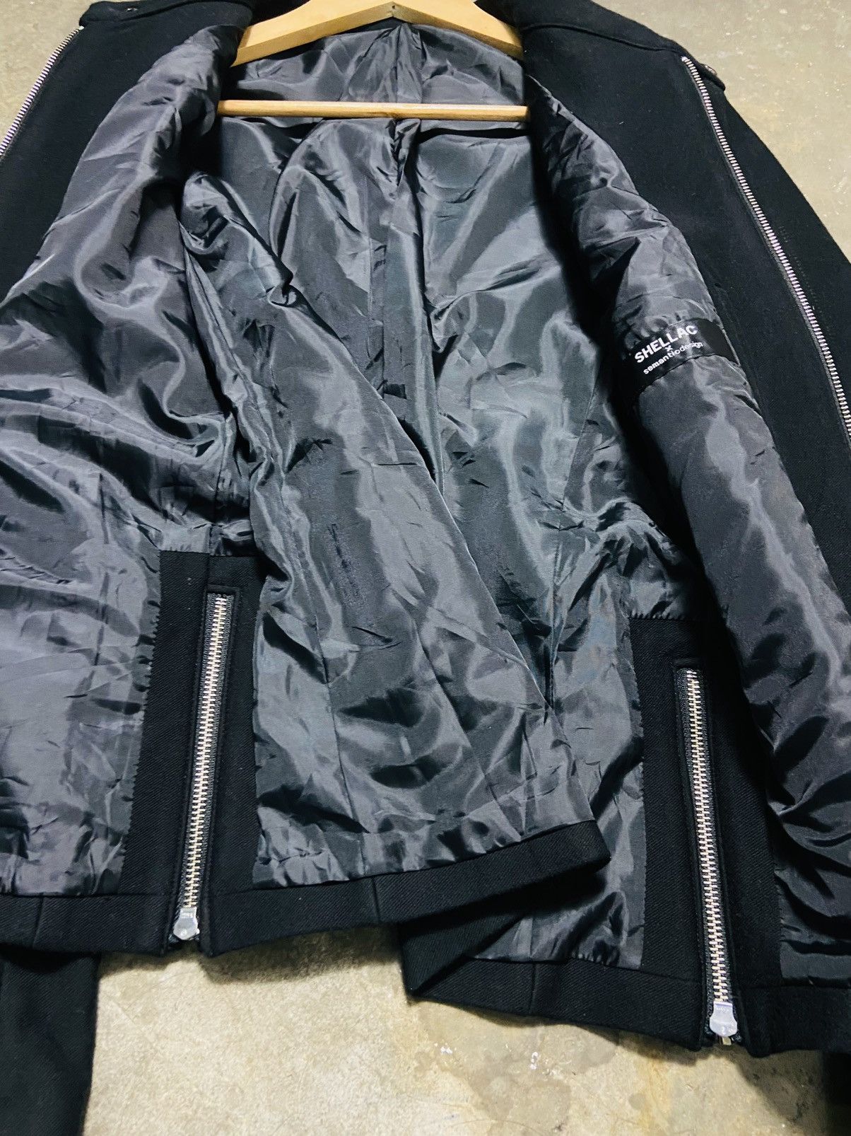 Shellac Shellac X Semantic Design Biker Style Jacket - Zipper Cuffs Size US M / EU 48-50 / 2 - 12 Thumbnail