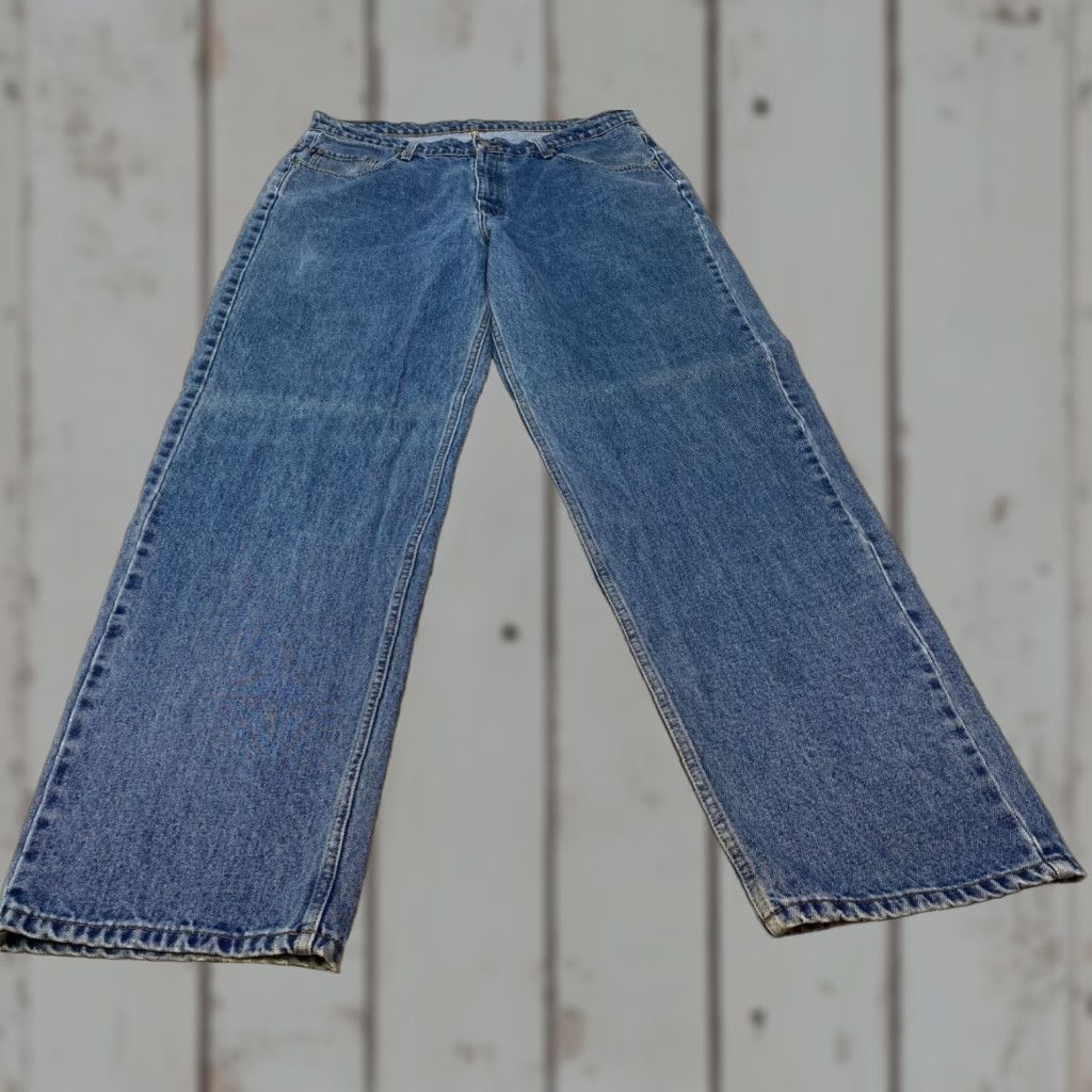 Polo Ralph Lauren VINTAGE Polo Jeans Co Ralph Lauren Jeans Men's 38X34 Baggy Loose Full Leg Blue Size US M / EU 48-50 / 2 - 1 Thumbnail