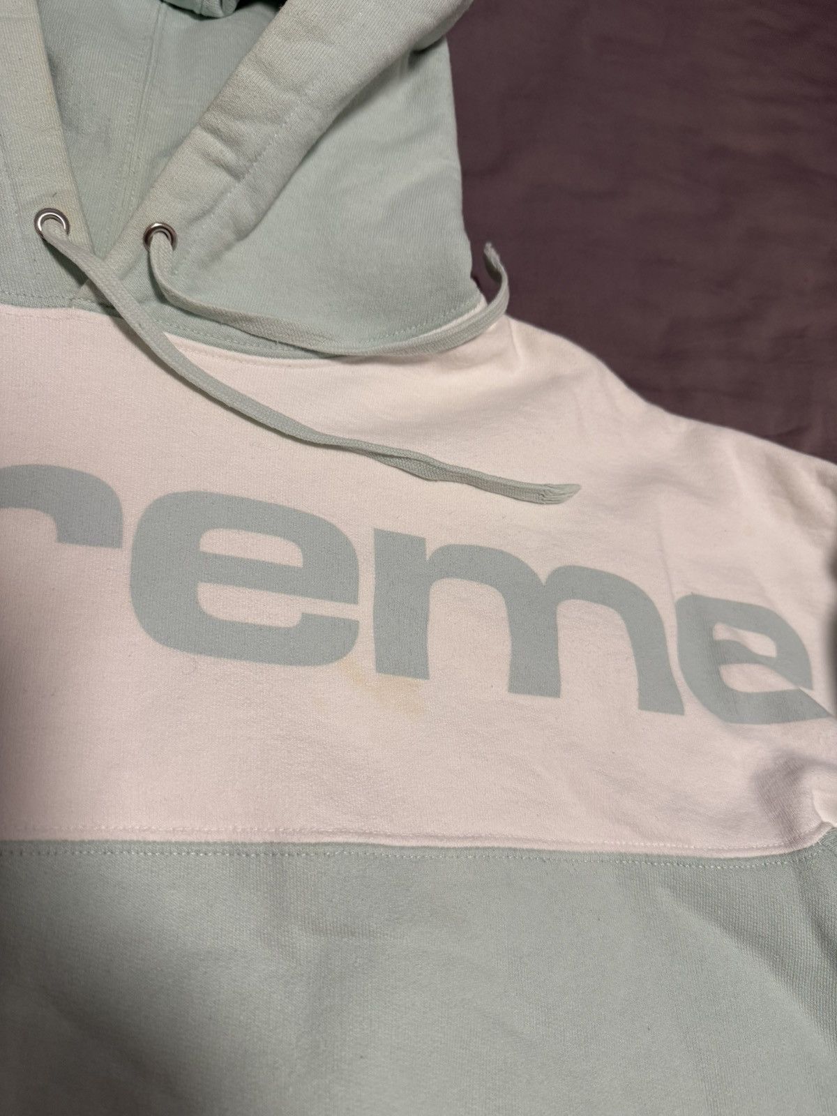 Supreme Supreme blocked hooded sweatershirt hoodie ice blue Size US M / EU 48-50 / 2 - 8 Thumbnail