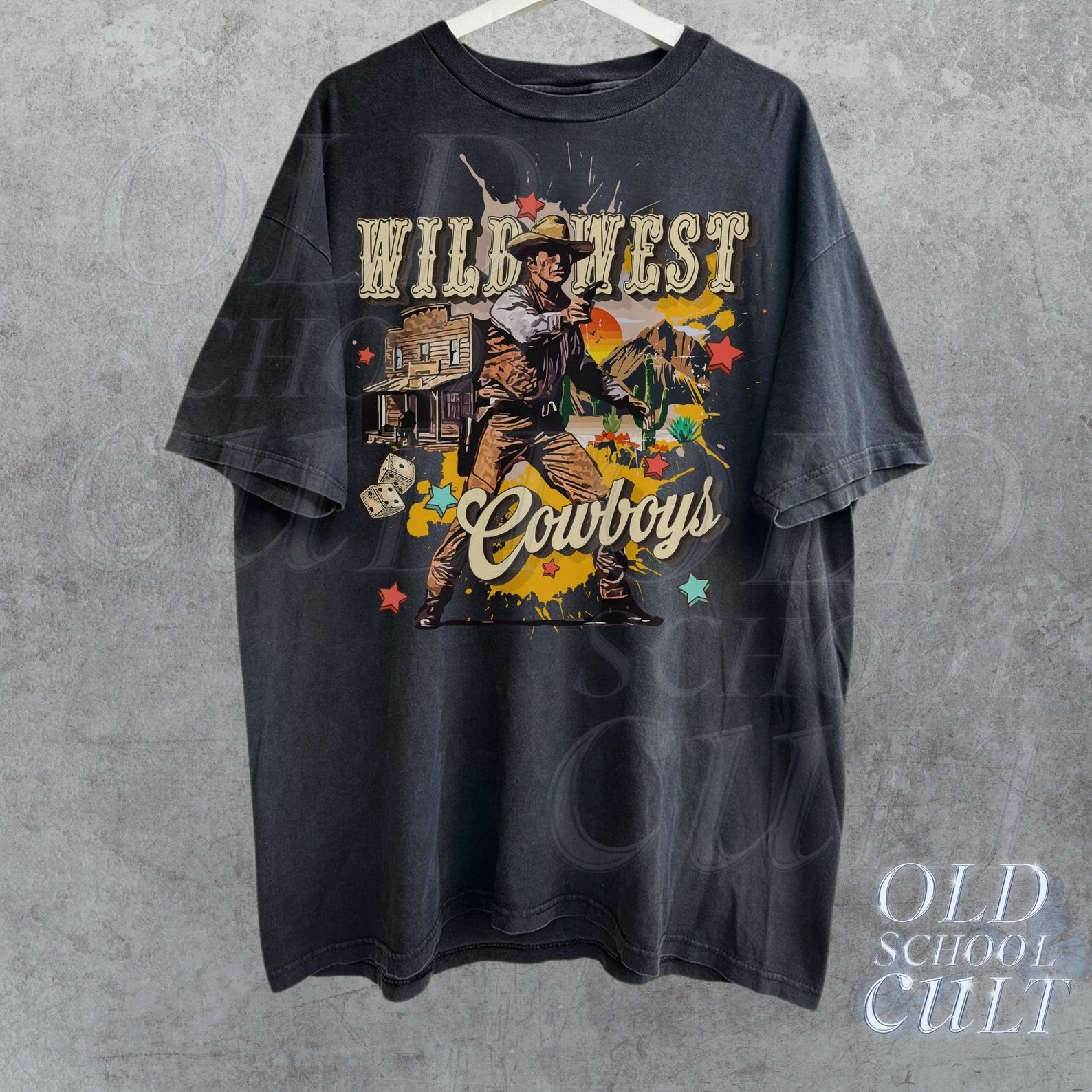 The Unbranded Brand Wildwest Cowboys Vintage T-Shirt Size US L / EU 52-54 / 3 - 2 Thumbnail