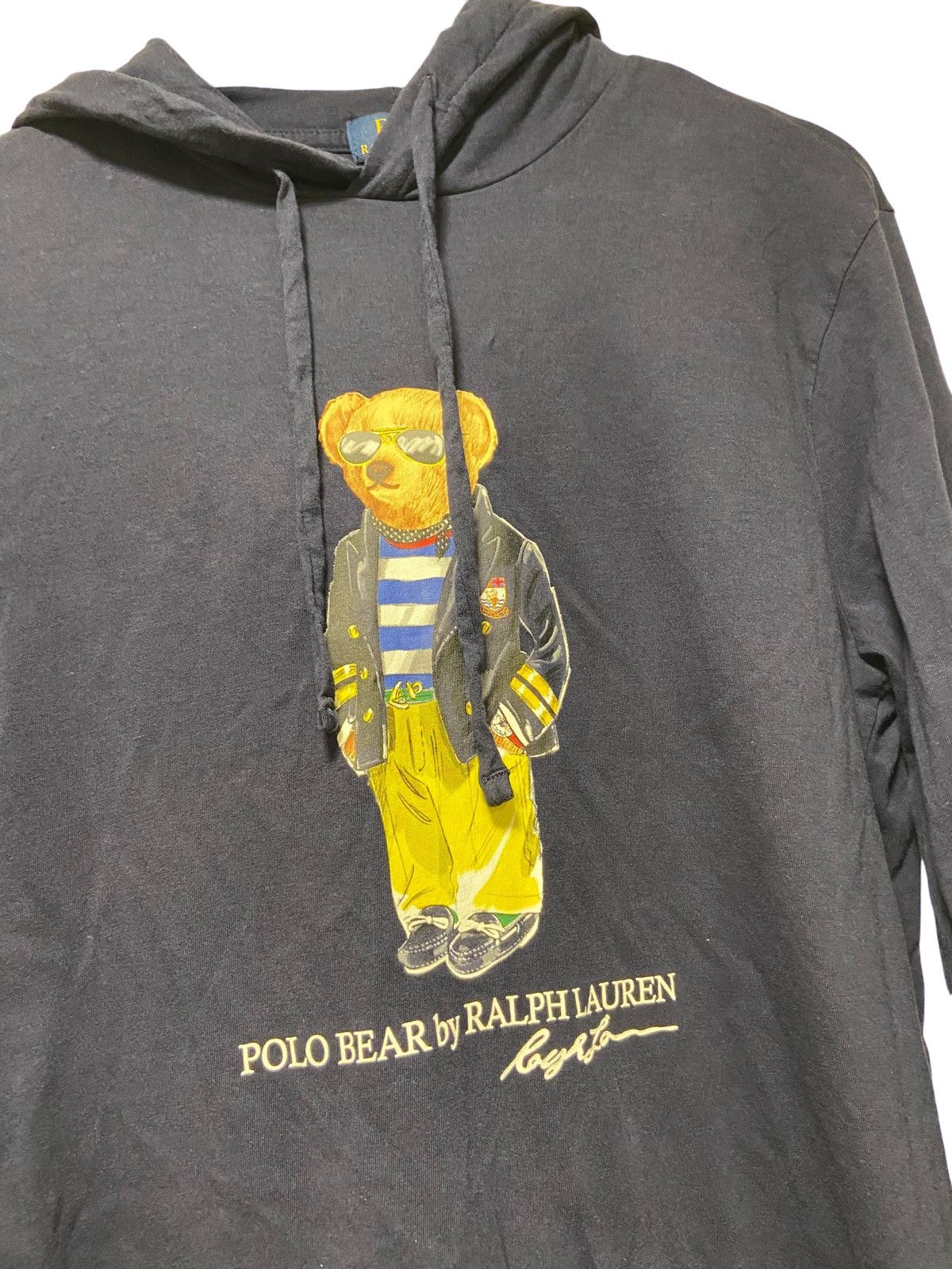 Polo Ralph Lauren × Ralph Lauren × Vintage POLO RALPH LAUREN Royal Blue POLO BEAR Hooded Shirt Size S Size US S / EU 44-46 / 1 - 2 Thumbnail