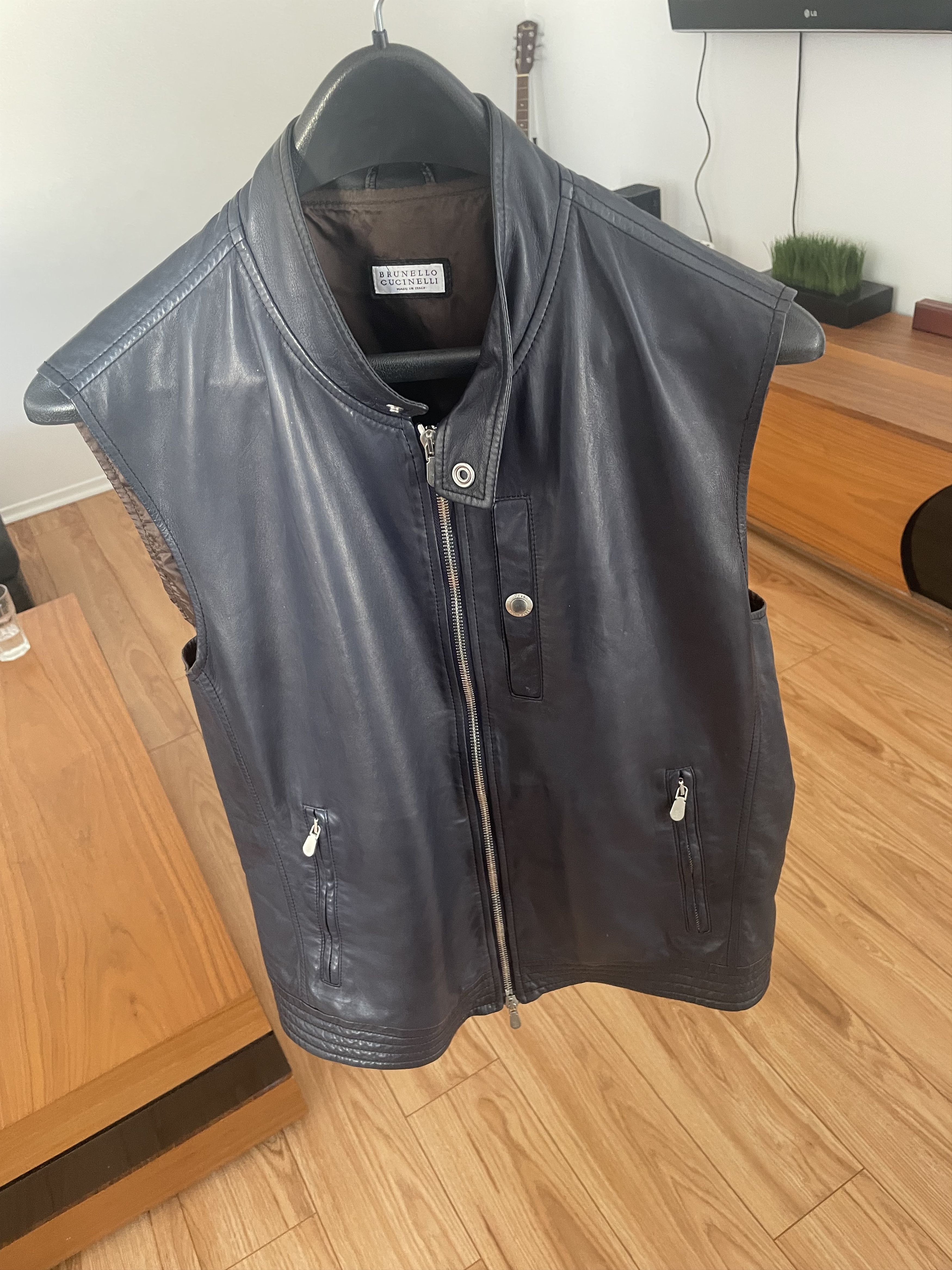 Brunello Cucinelli Brunello cucinelli Leather vest Size US M / EU 48-50 / 2 - 3 Thumbnail