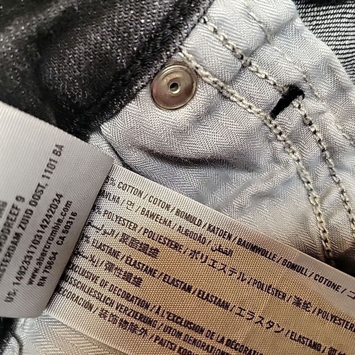 Abercrombie & Fitch Abercrombie & Fitch Shorts Women 26 Black Denim Simone Booty Biker Y2K Mini Shirt Size 26" / US 2 / IT 38 - 3 Thumbnail